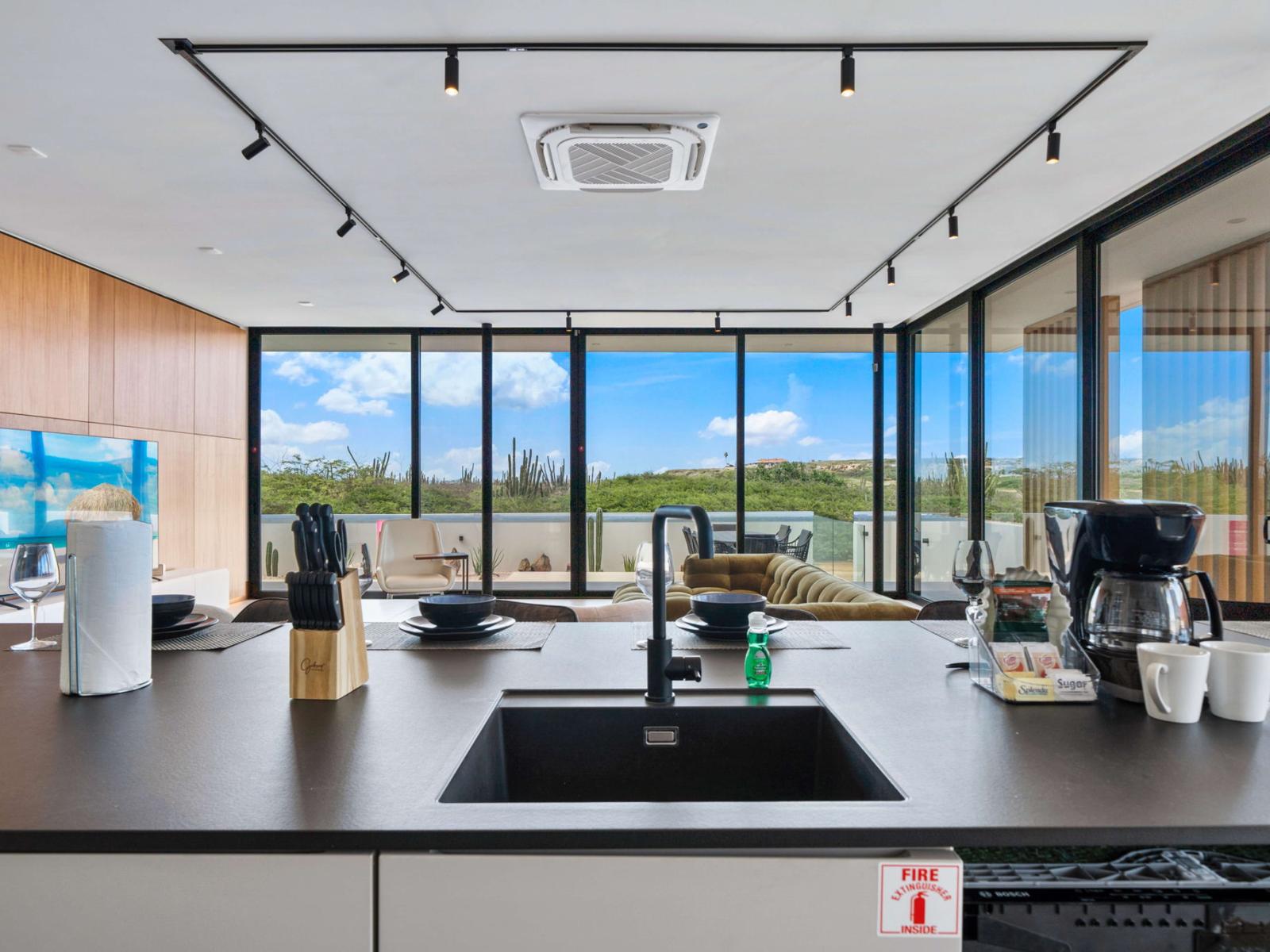 Enjoy the lovely views while cooking your favorite meals