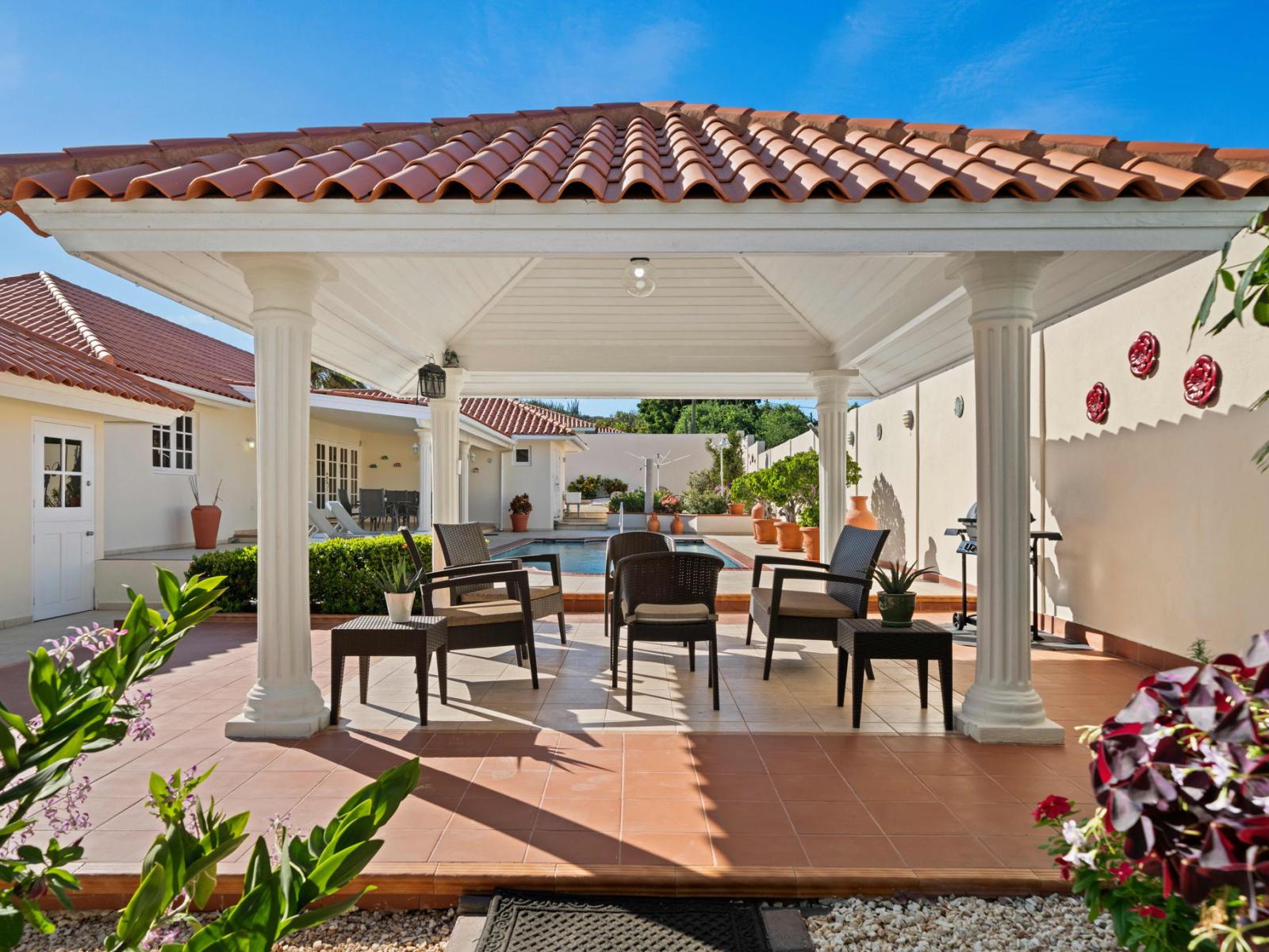 Outside lounge area by the pool