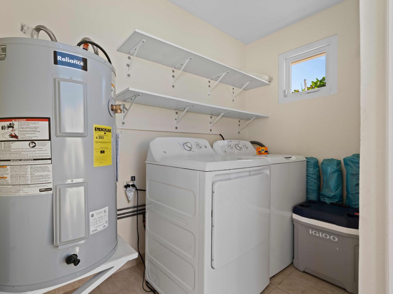 Laundry room with washer and dryer