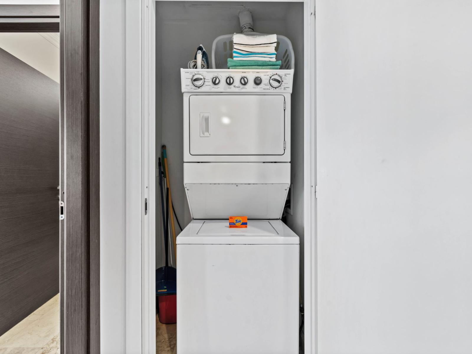 Washer and dryer in the apartment