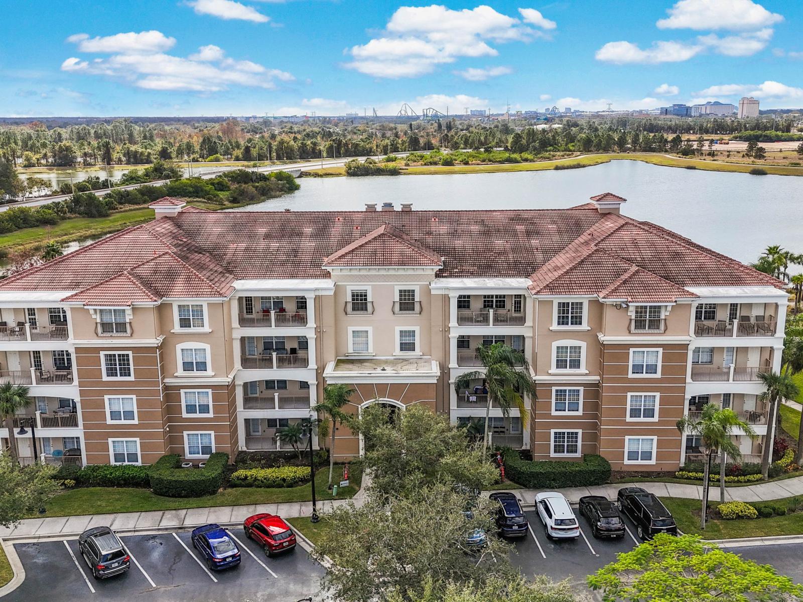 - Beautifully designed building surrounded by serene lakes & greenery - Plenty of parking and a prime location near popular attractions for ultimate convenience - Enjoy peaceful views, vibrant landscapes, & the perfect balance of relaxation & fun