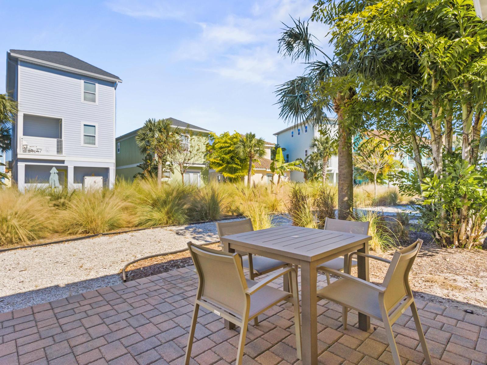 Outdoor dining area