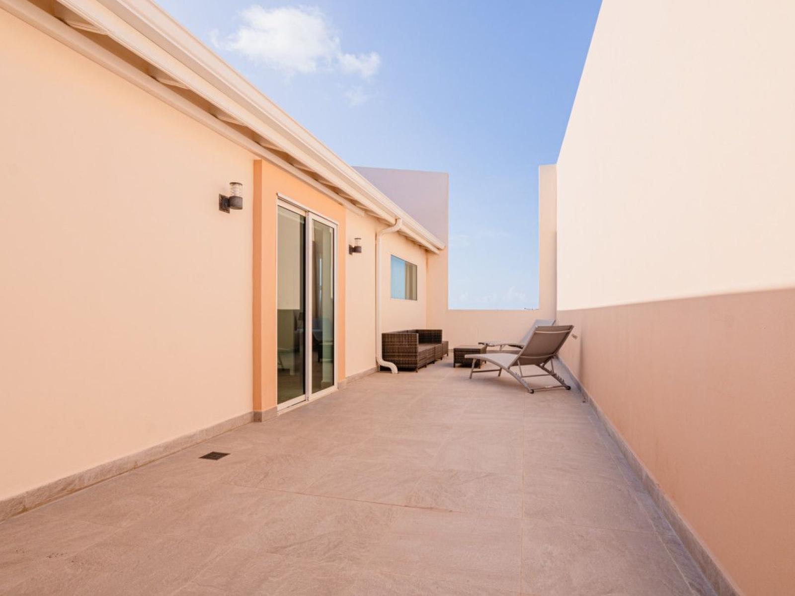 Private patio on the top floor