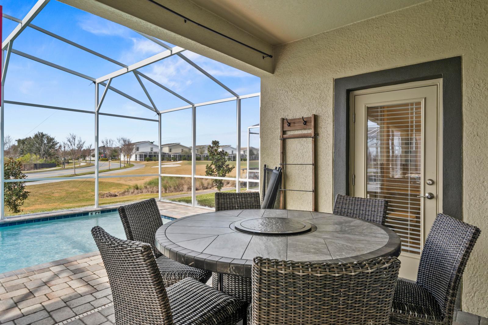 Outdoor dining area