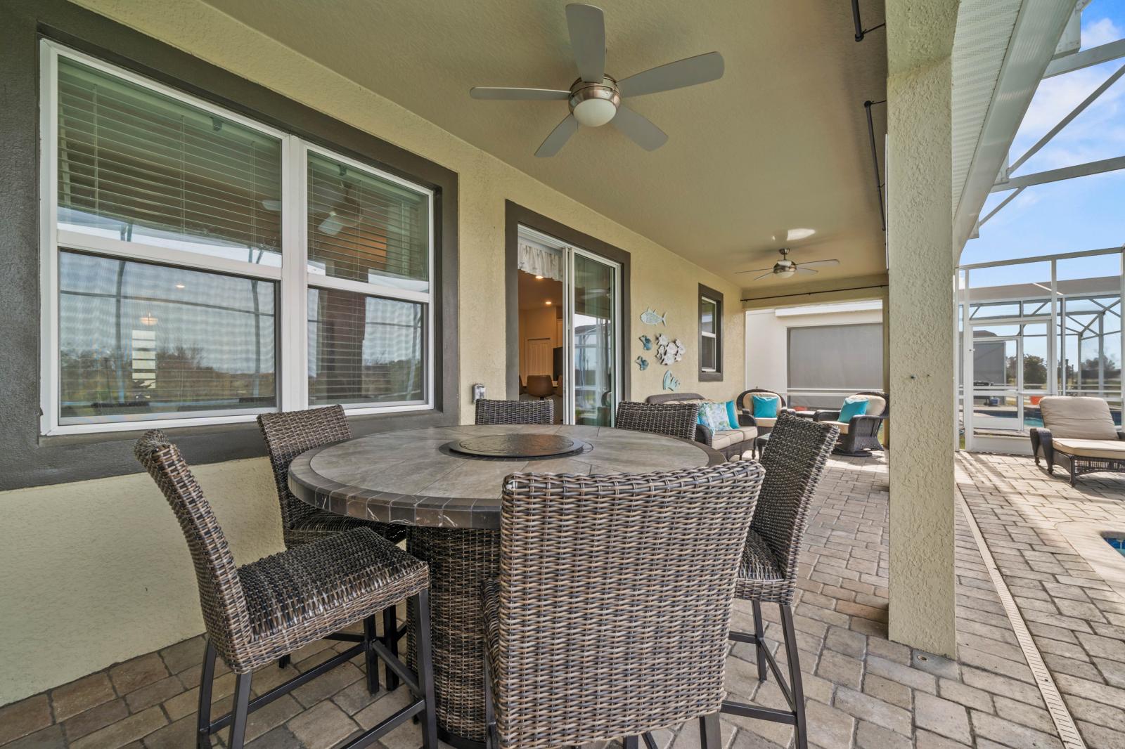 Outdoor dining area