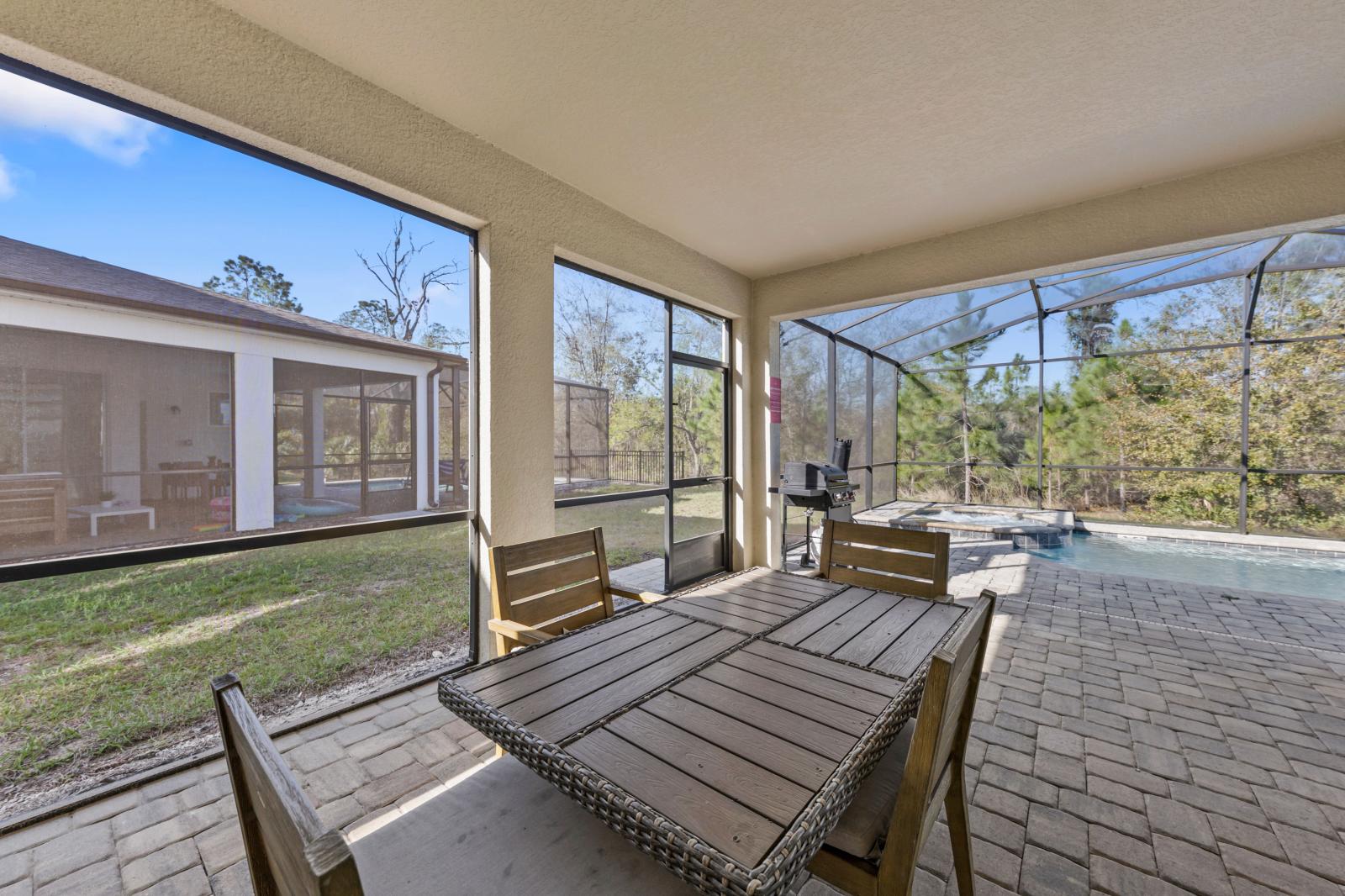 Outdoor dining area