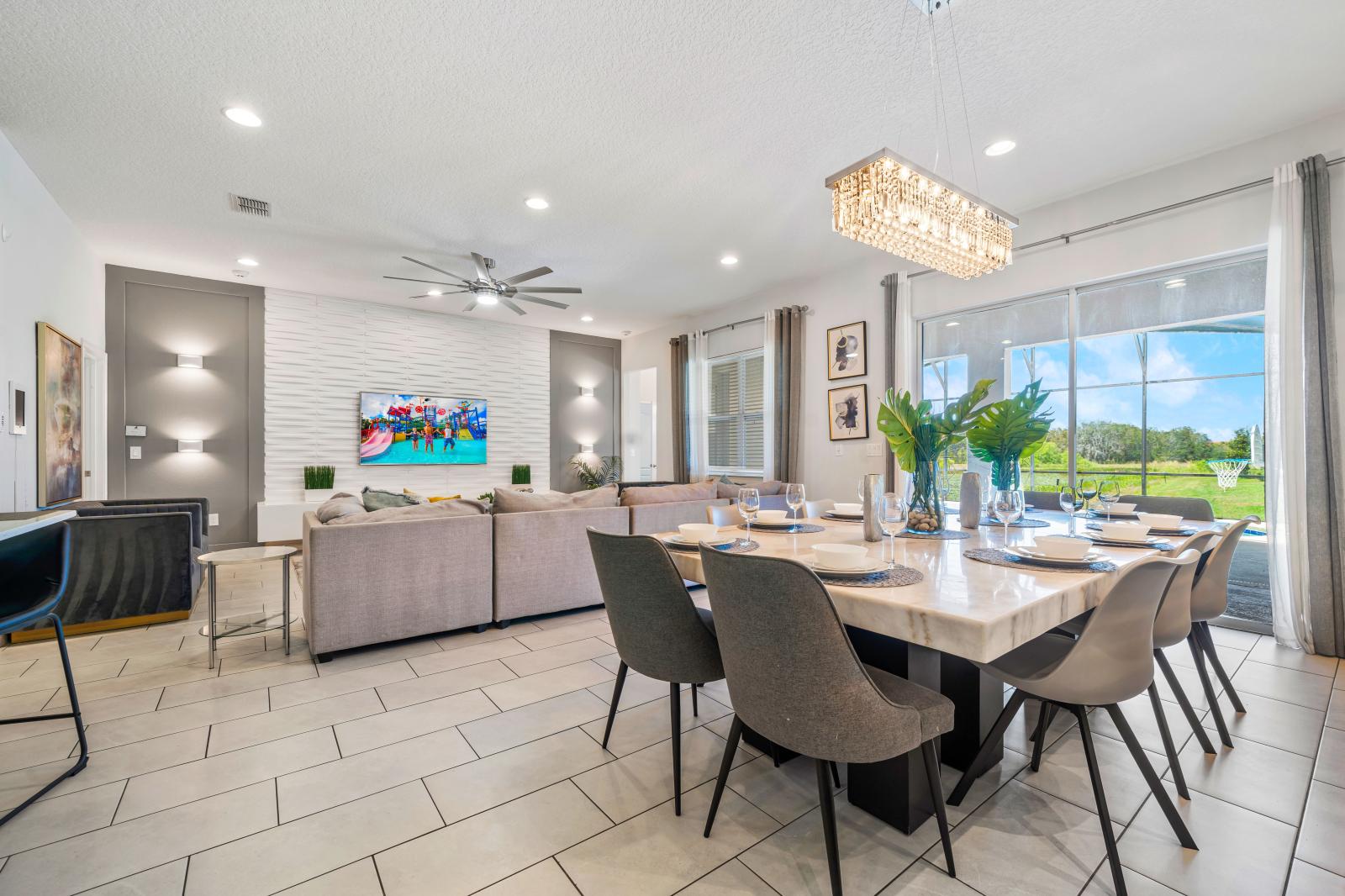 Modern dining area