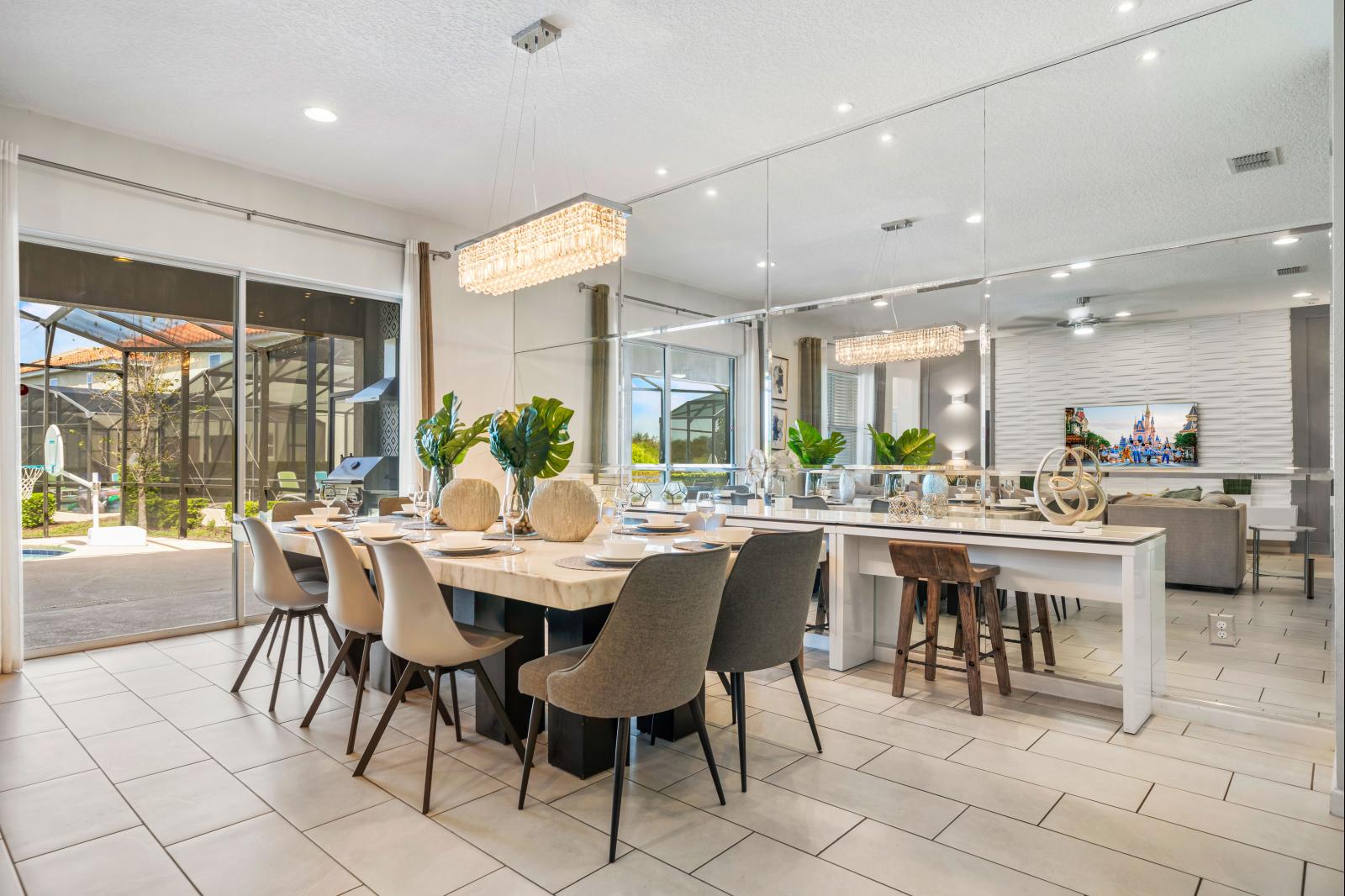 Modern dining area