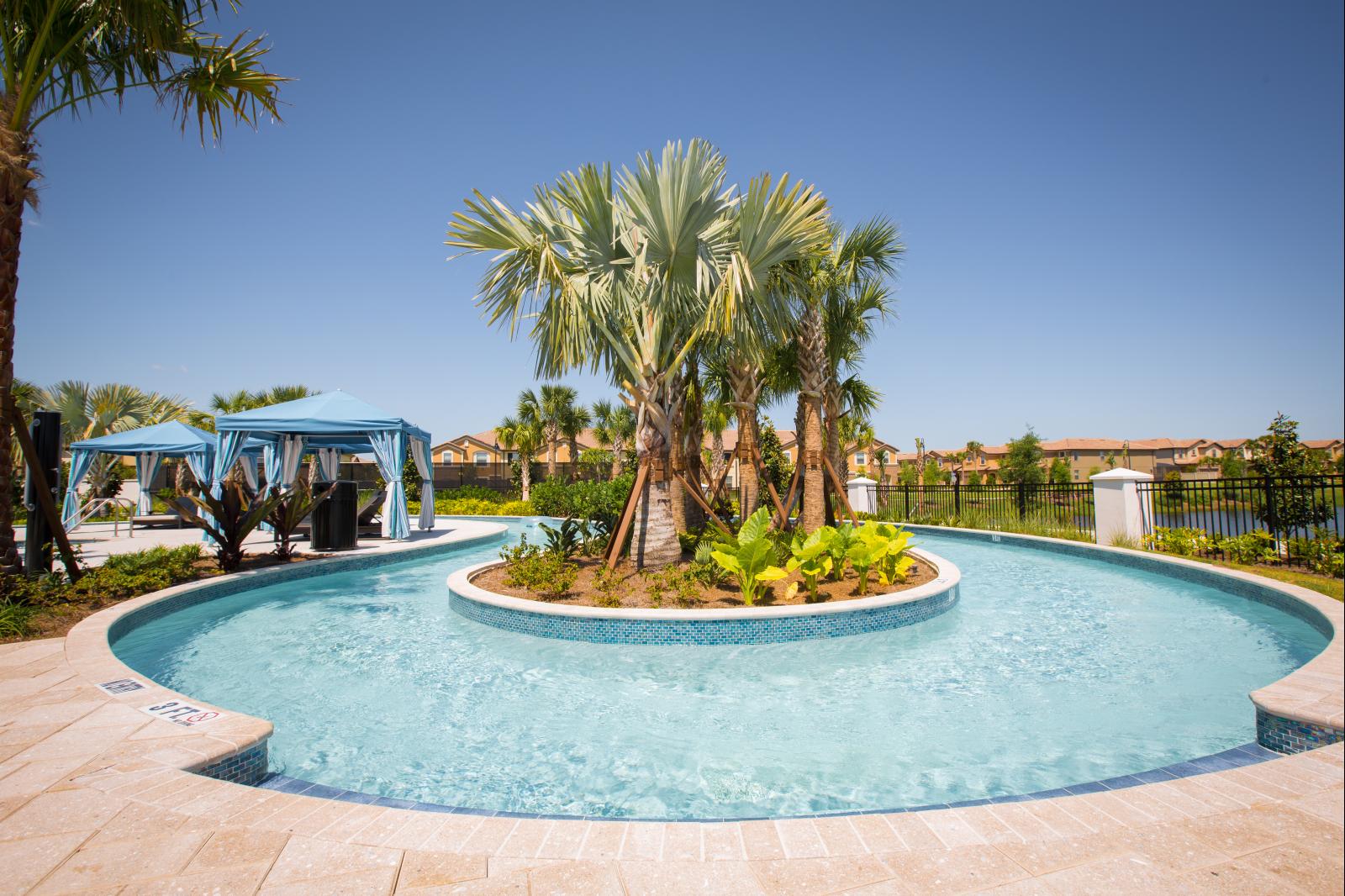 Free access to resort amenities with lazy river