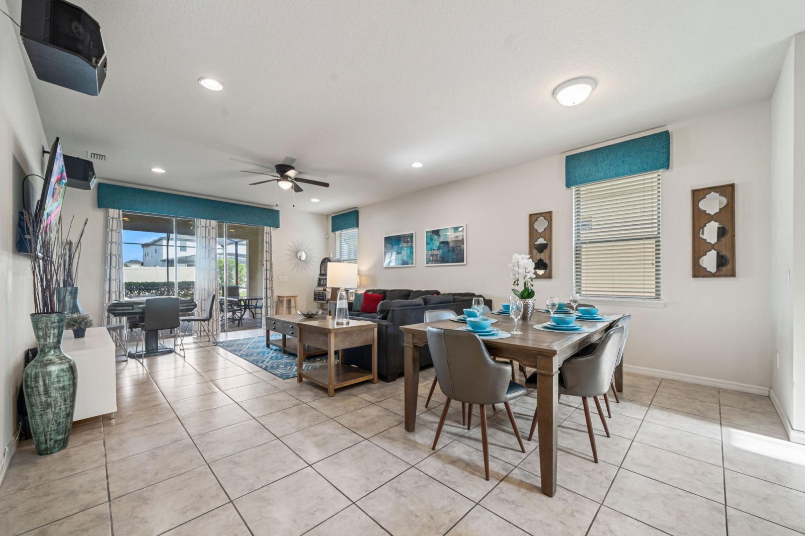 Open dining area