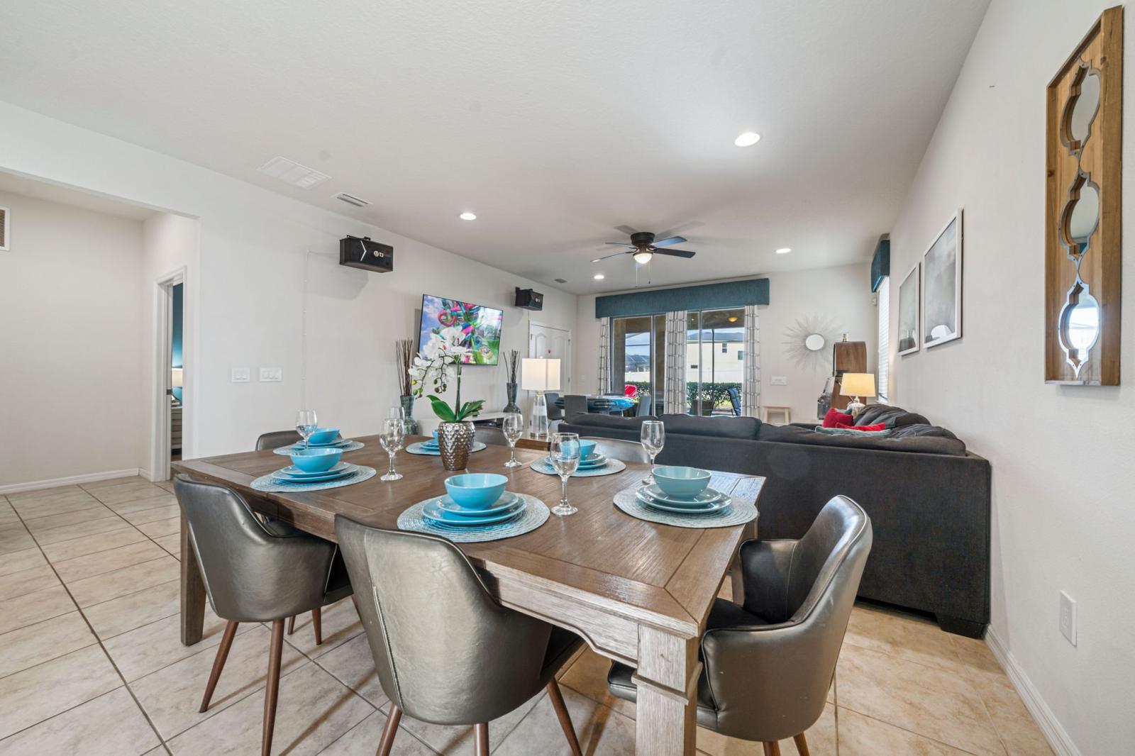 Open dining area