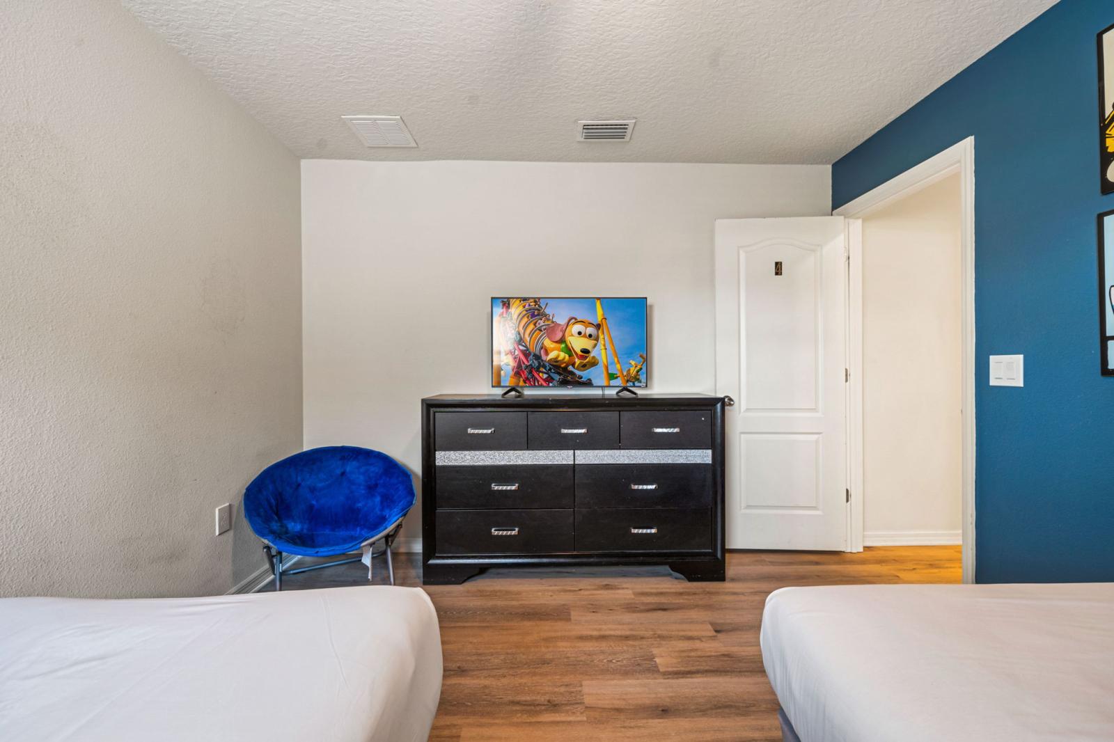 Bedroom 4 with a double bed and a single bed Star Wars Theme room