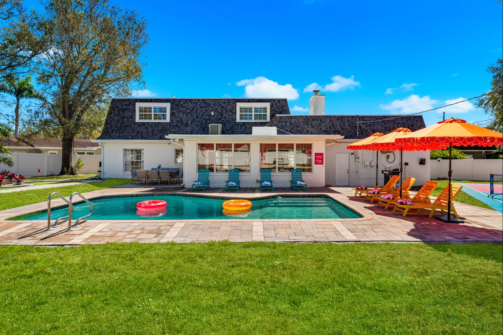 Private (heated) pool with stunning backyard views.