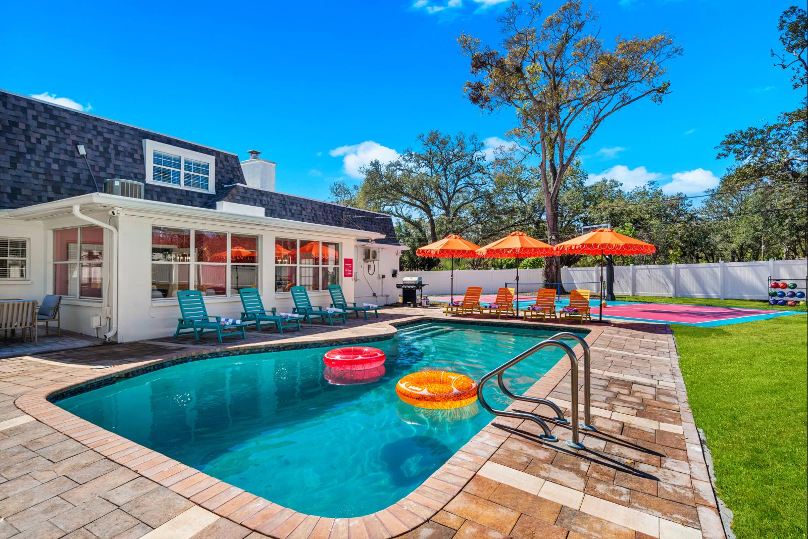 Private (heated) pool with stunning backyard views.