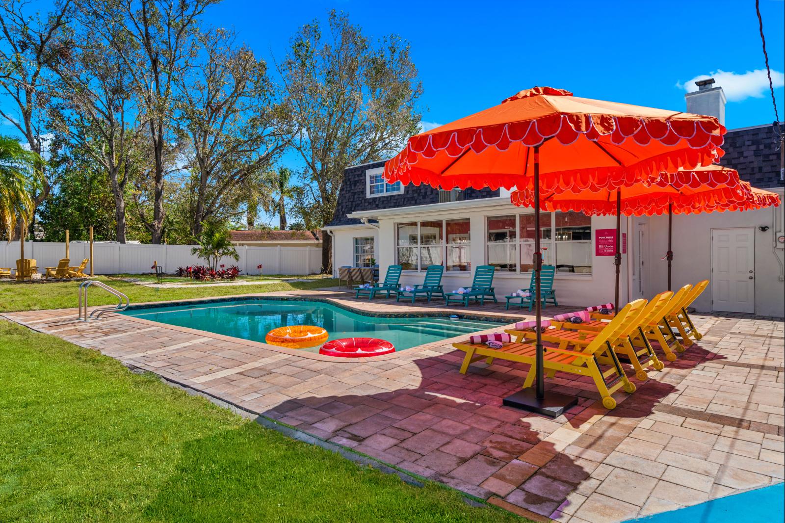 Private (heated) pool with stunning backyard views.