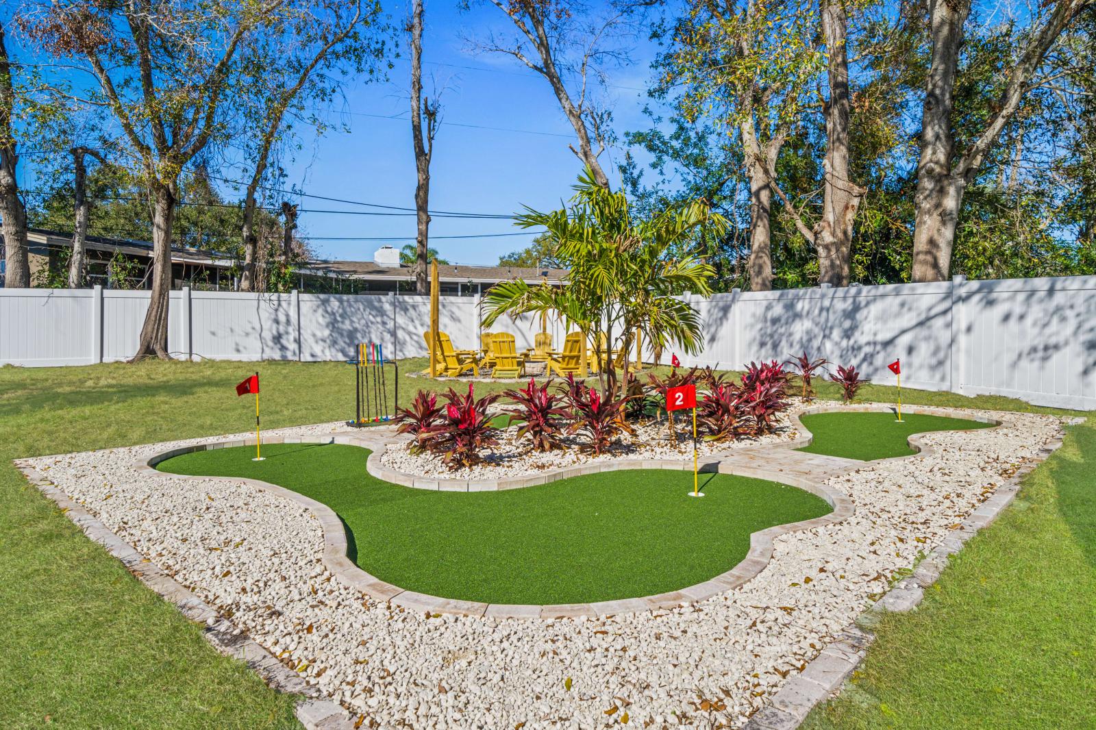 Your exclusive private 4-hole mini-golf course!