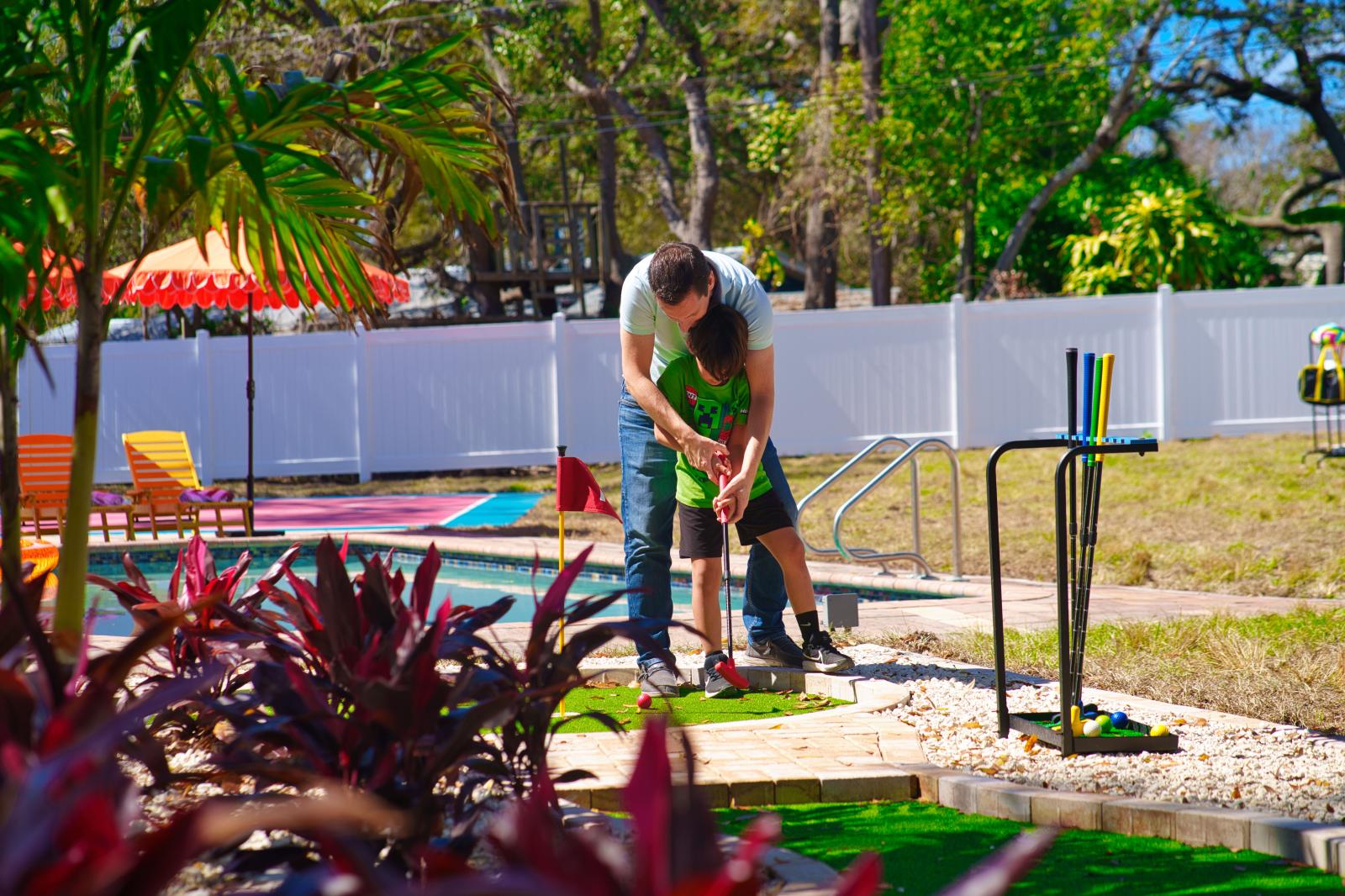 Your exclusive private 4-hole mini-golf course!