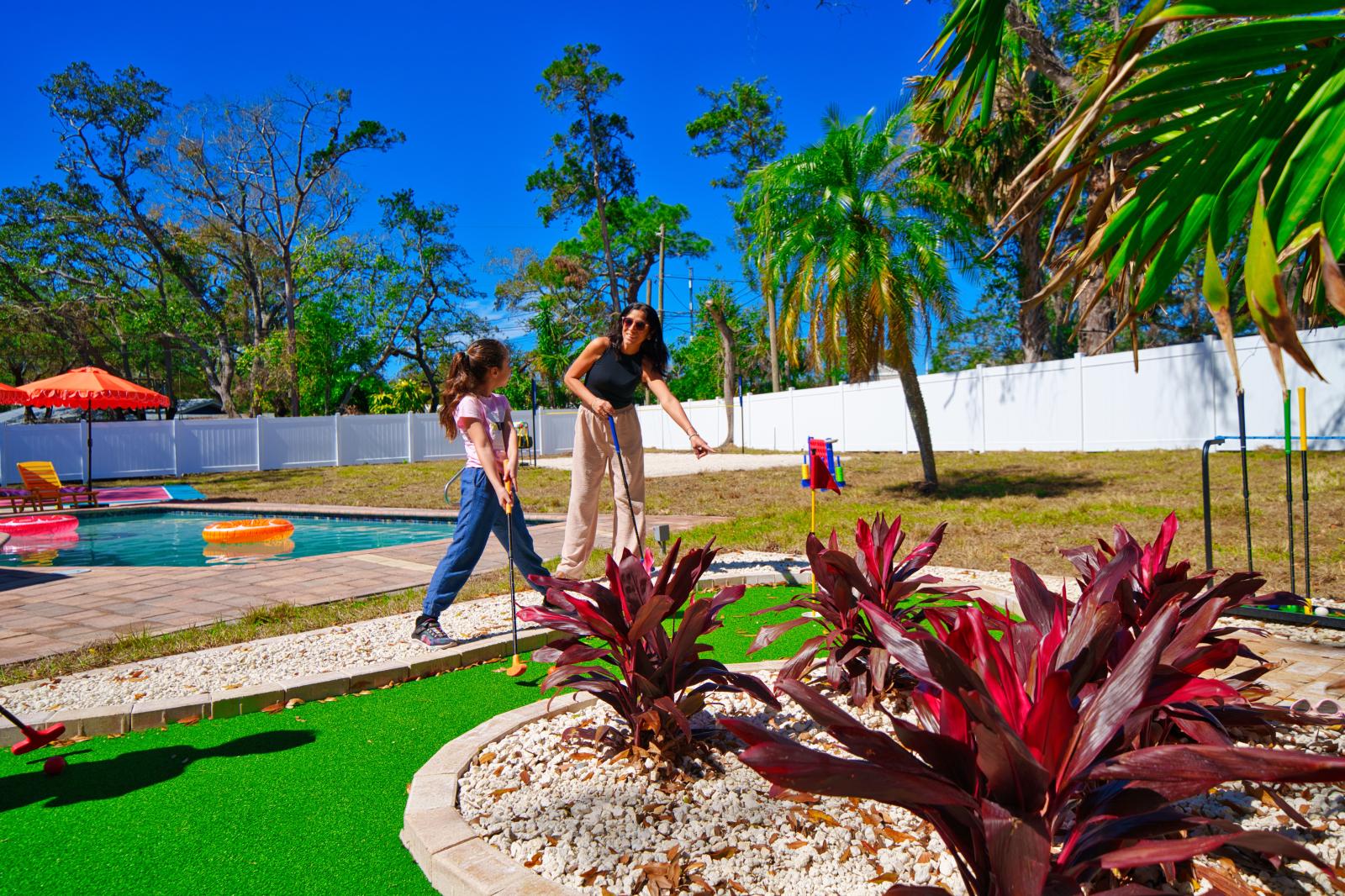 Your exclusive private 4-hole mini-golf course!