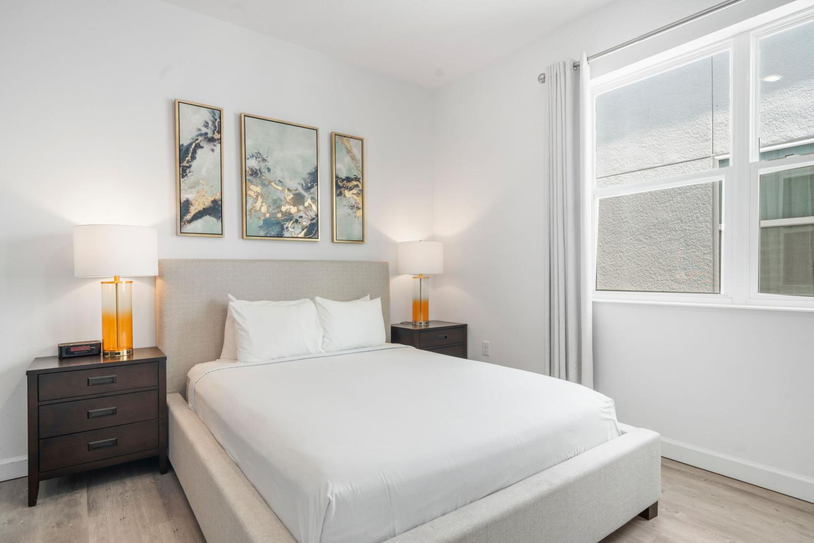 Bedroom 3 with a queen size bed  and a smart TV