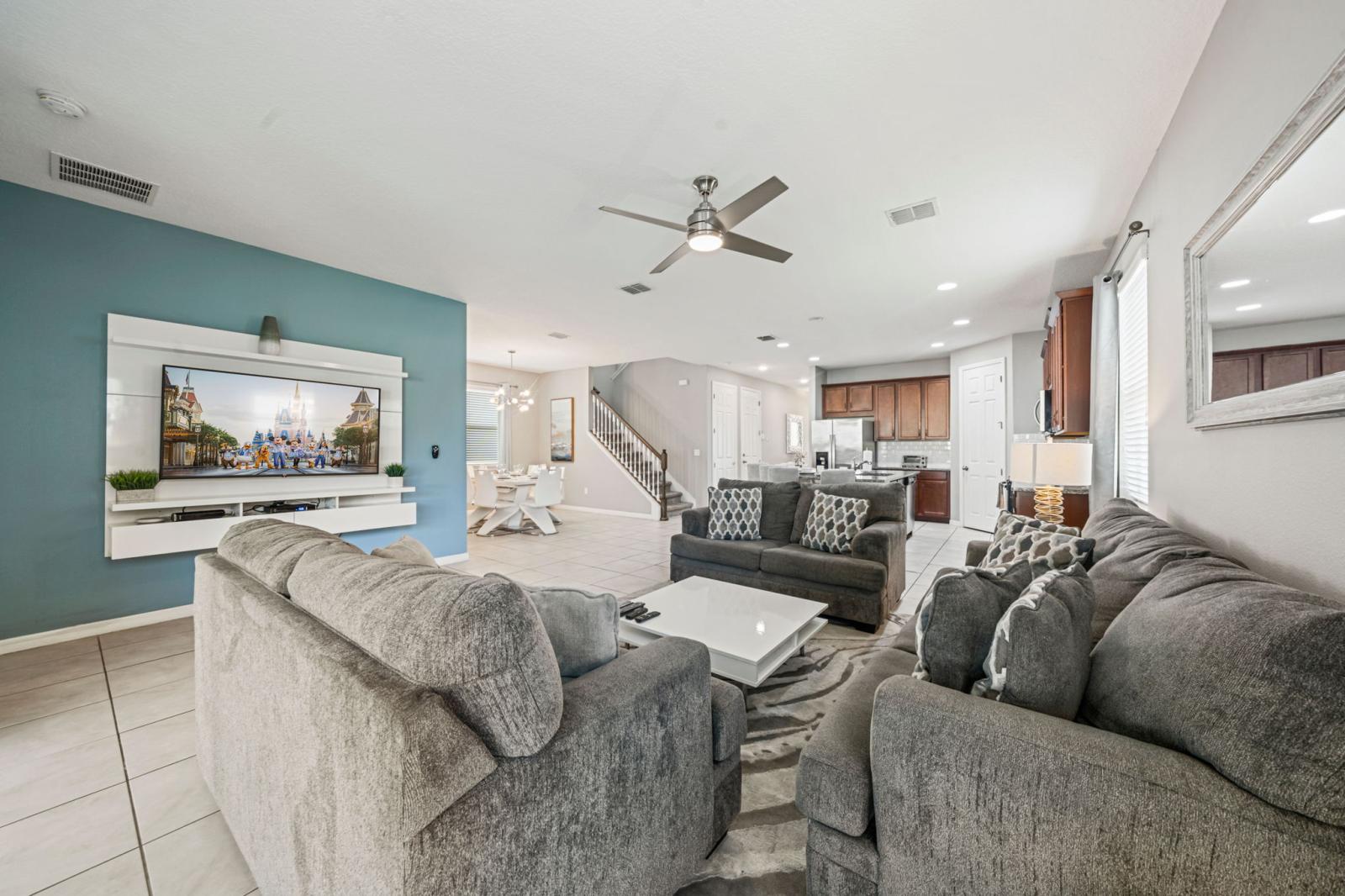 Cozy open-concept living
