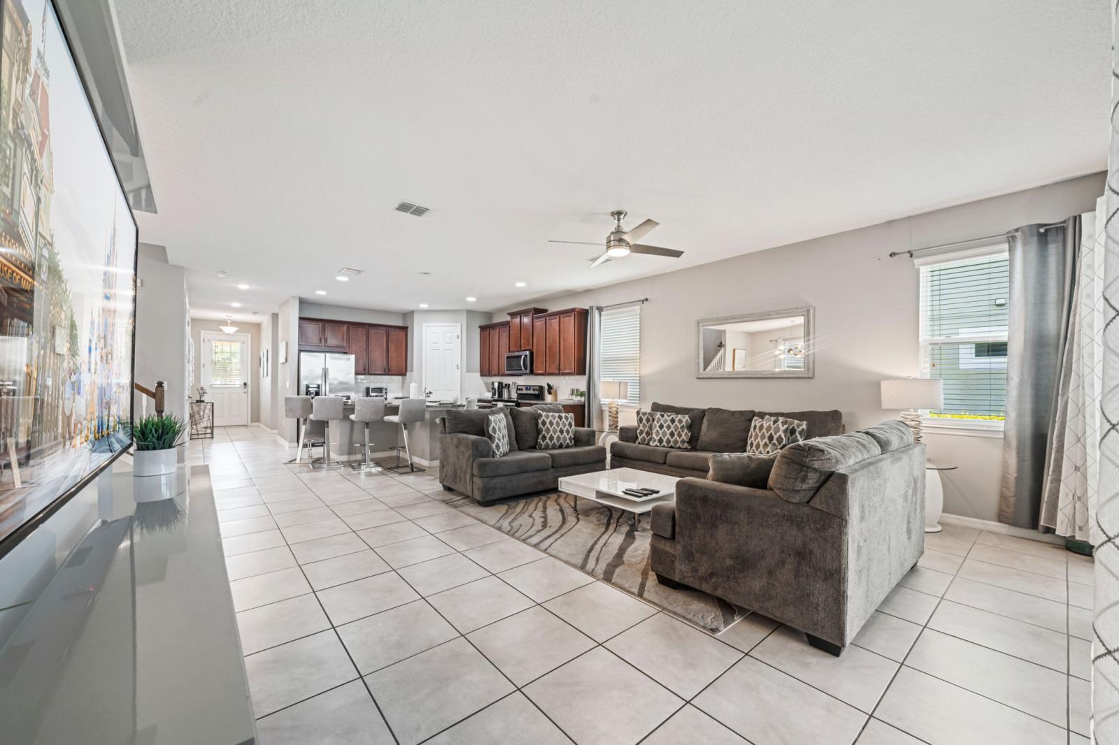 Cozy open-concept living