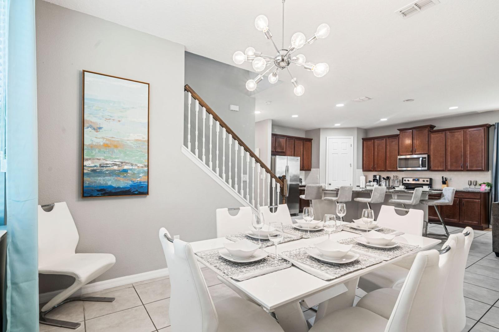 Open concept dining area
