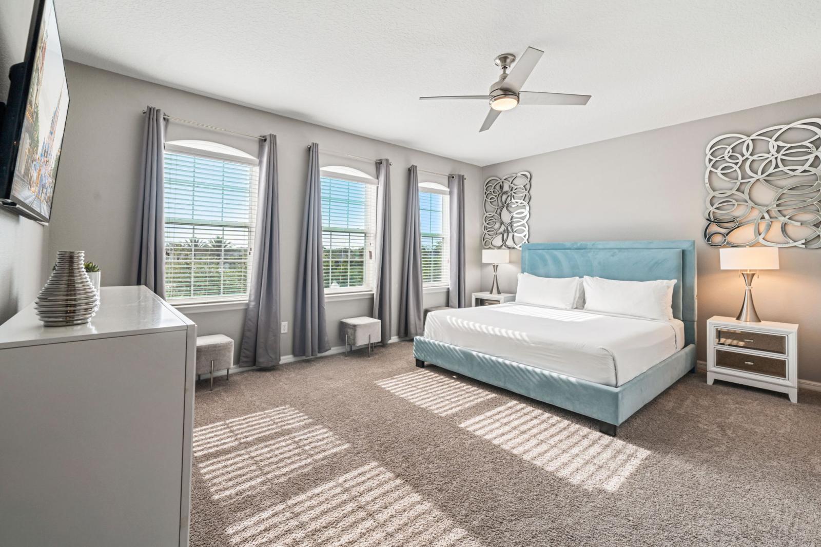 Bedroom 4 very spacious with king size bed and a private bathroom