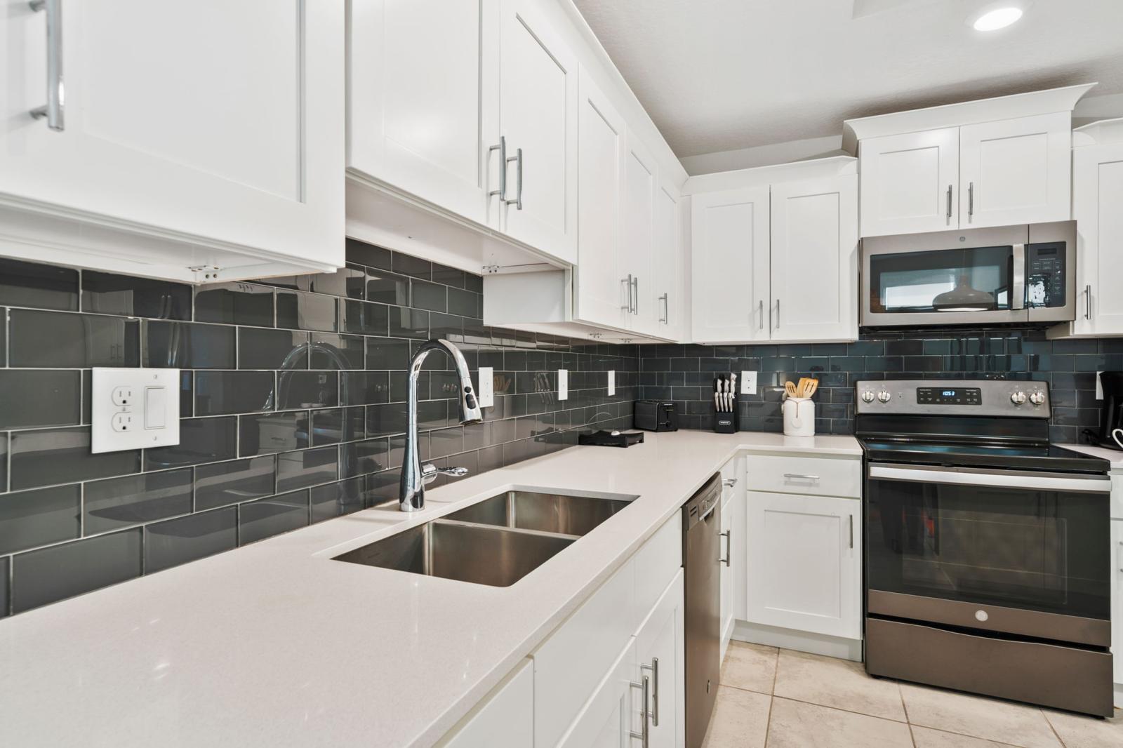 Open fully equipped kitchen