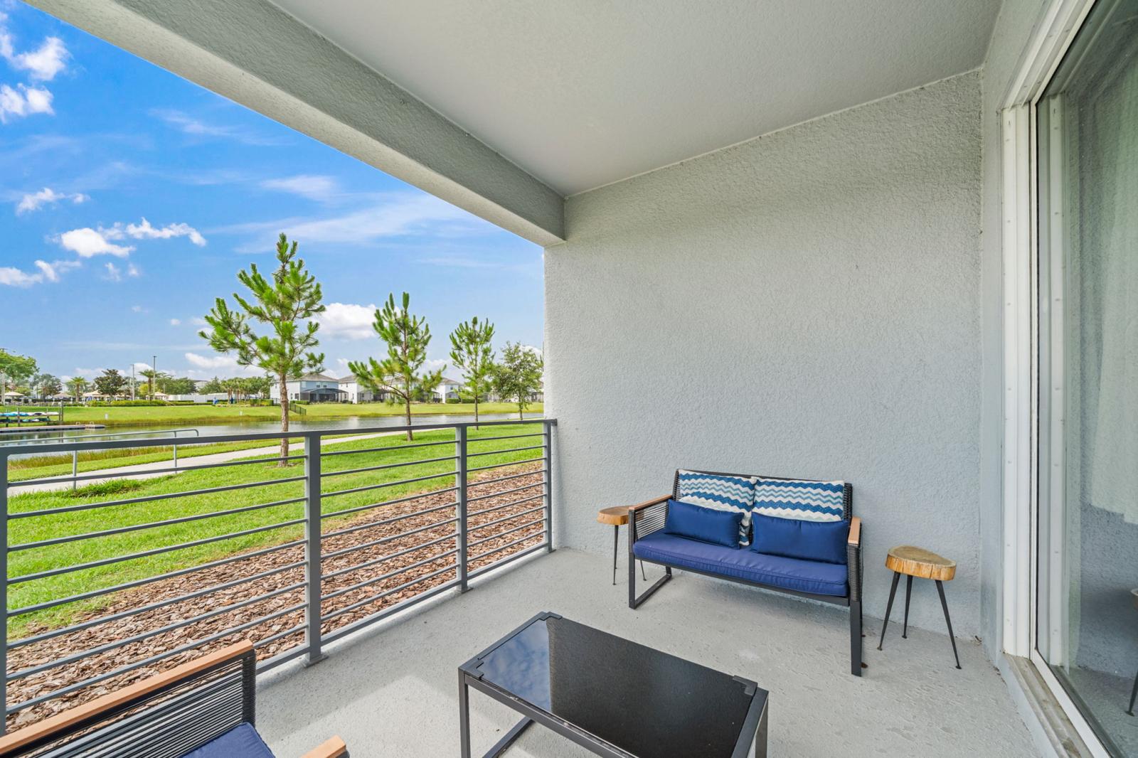 Balcony with outdoor seating