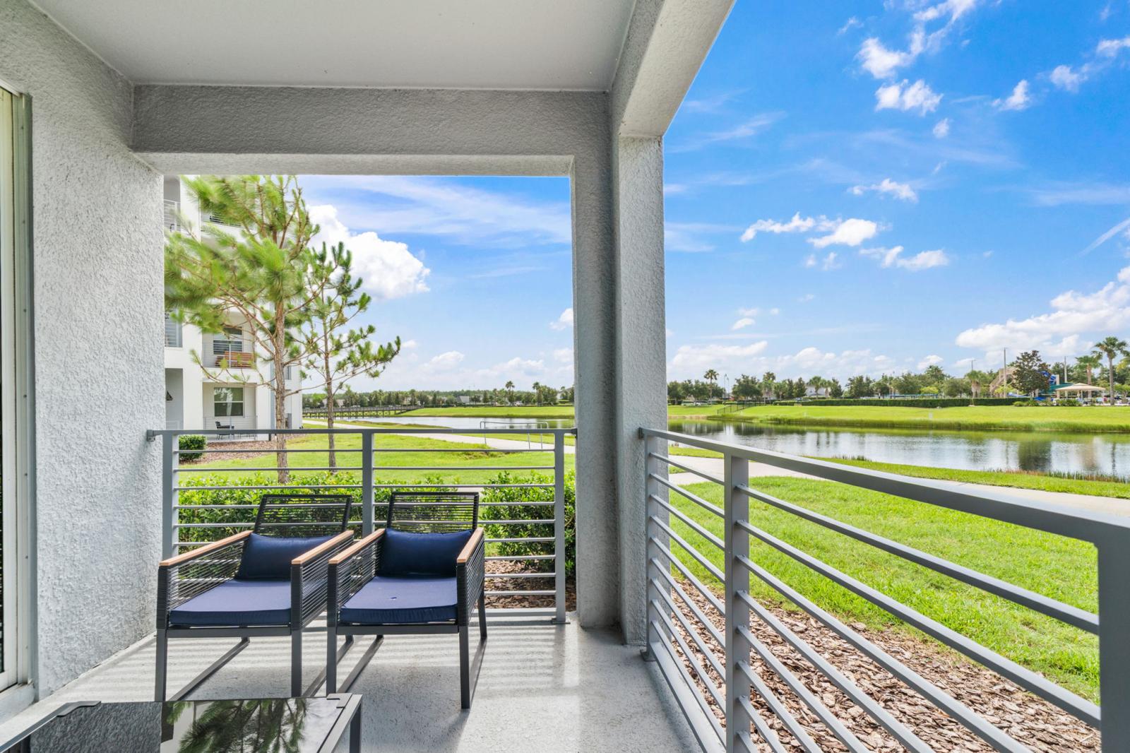 Balcony with outdoor seating