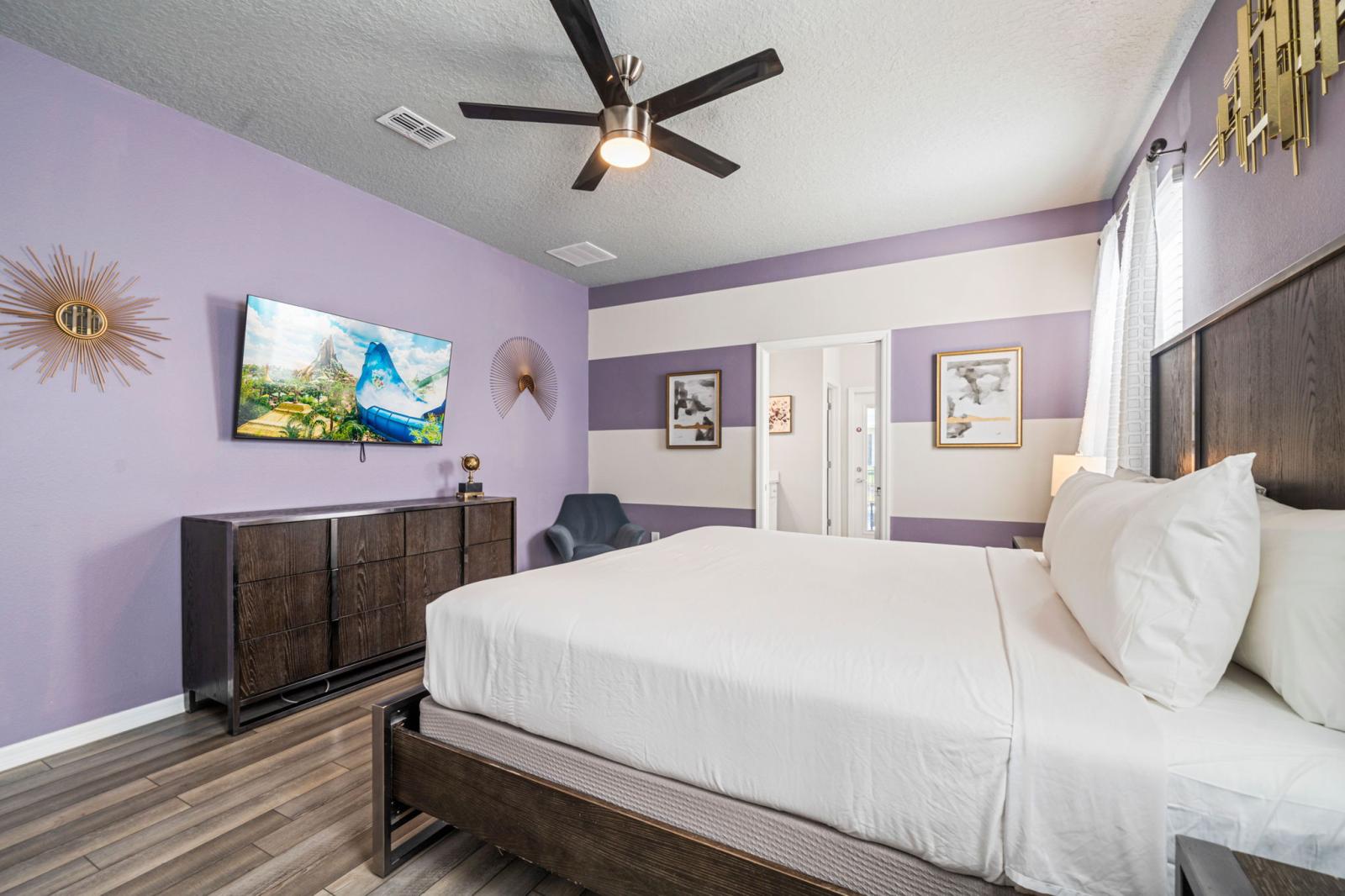 Bedroom 2 with a king size bed and a private bathroom