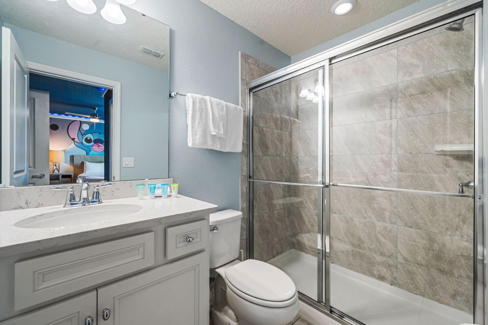 Bathroom 4 with a walk in shower