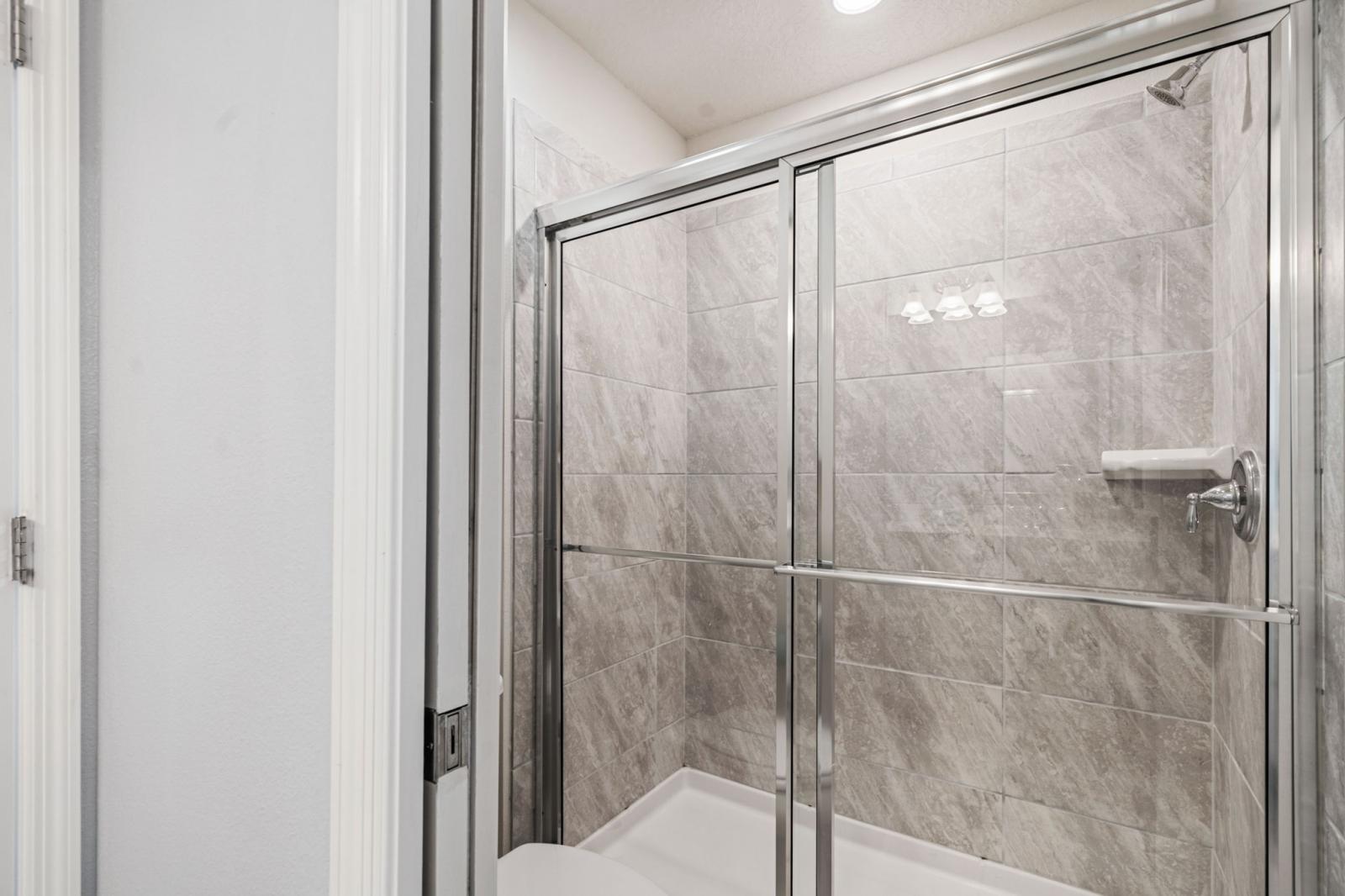Bathroom 8 with a walk in shower