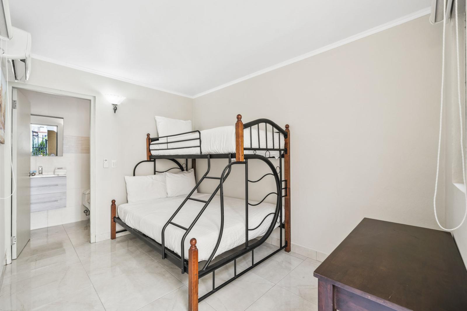 Bedroom 4 is a full size bed and a twin size bed