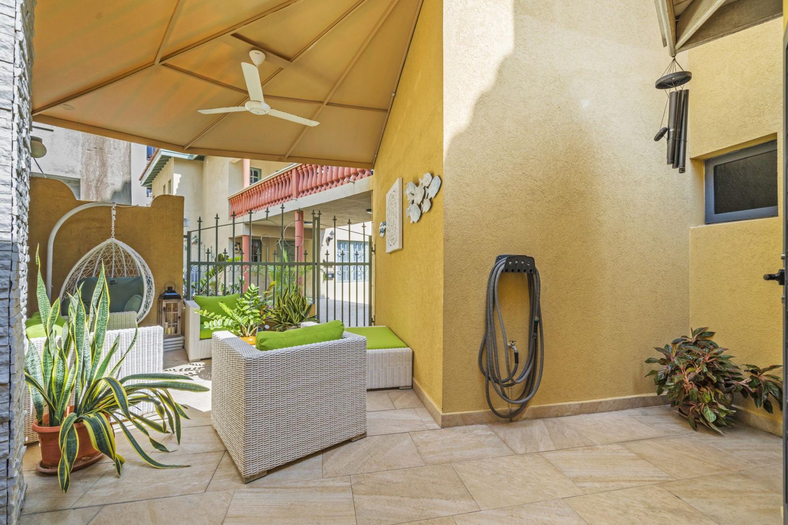 Cozy outdoor seating area