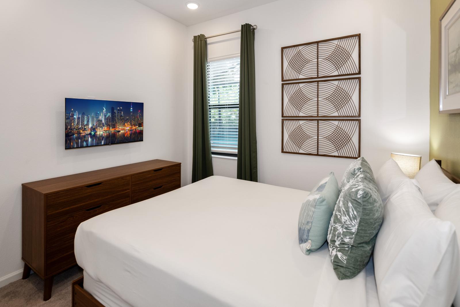 Bedroom 1 with a queen size bed