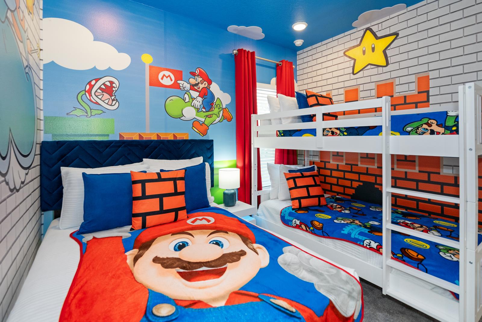 Bedroom 4 with a queen size bed and a private bathroom