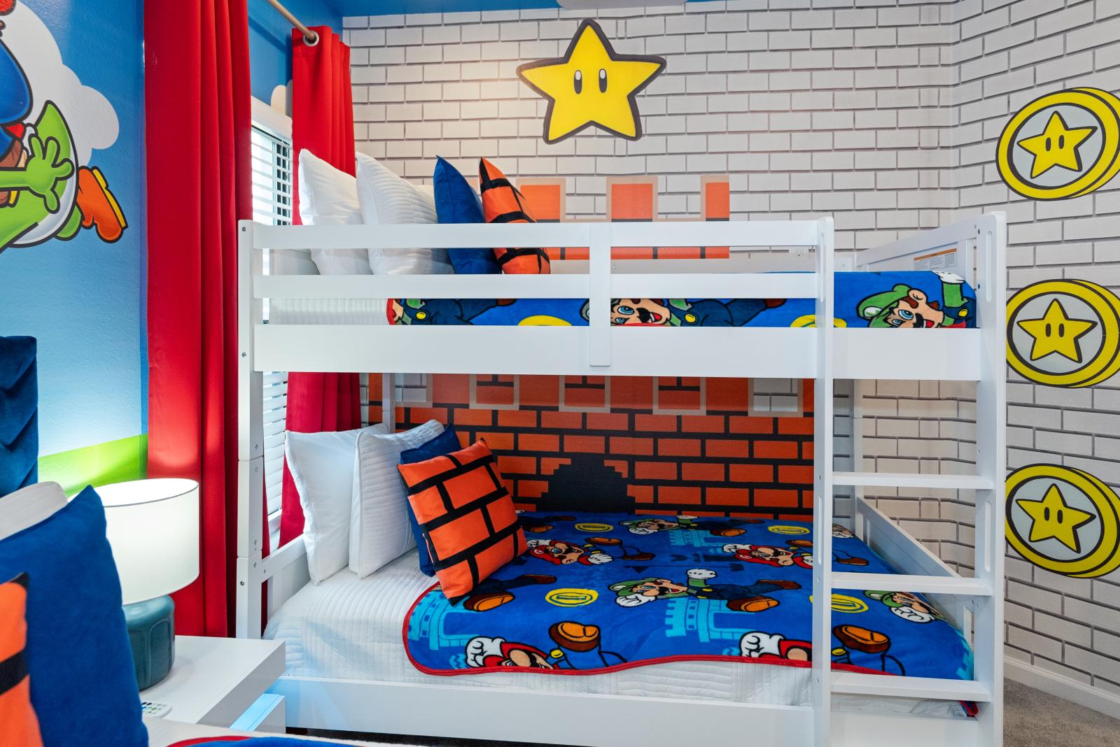Bedroom 4 with a queen size bed and a private bathroom