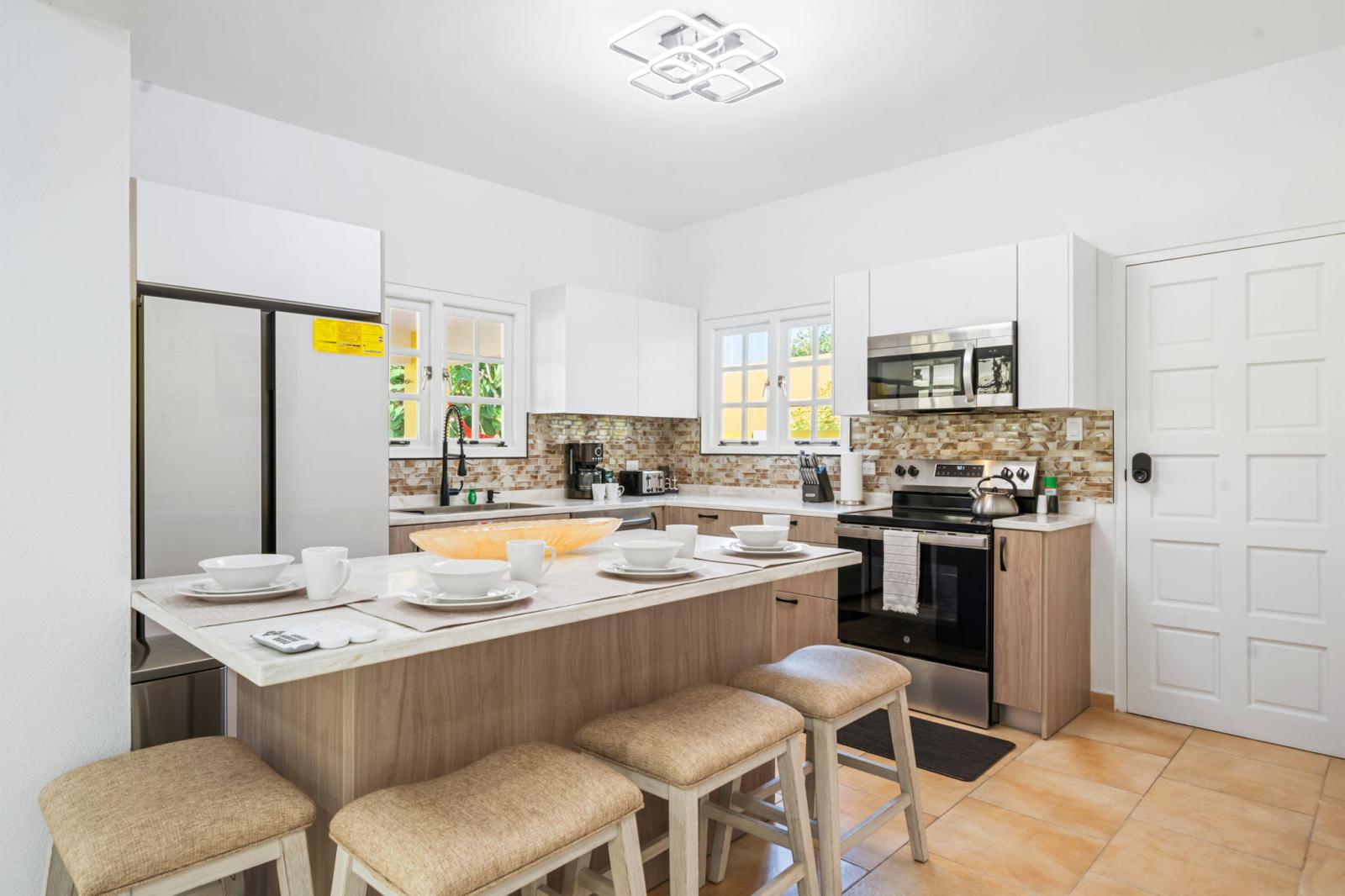 Fully equipped kitchen