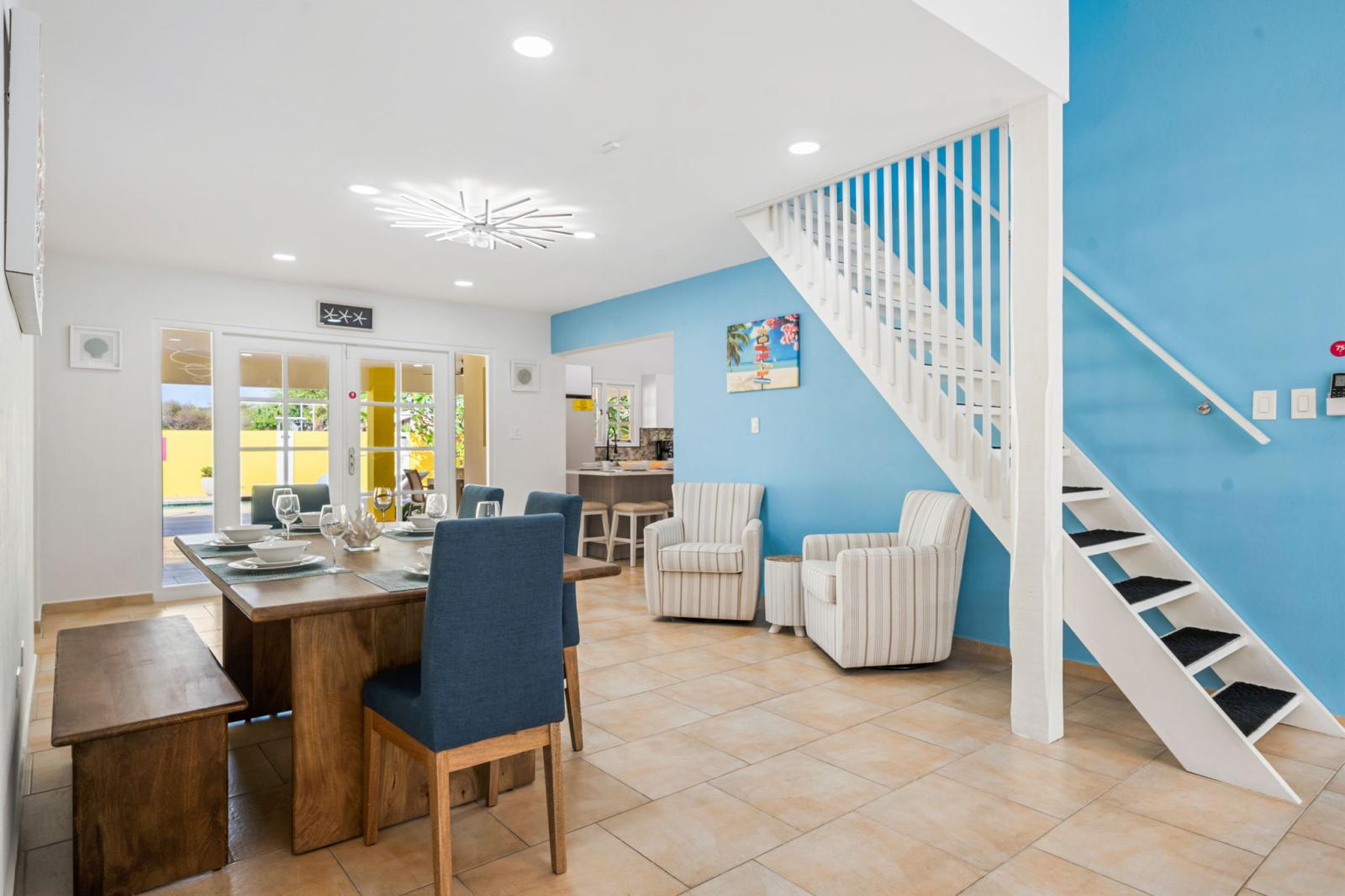 plenty of windows for light shining through the home
