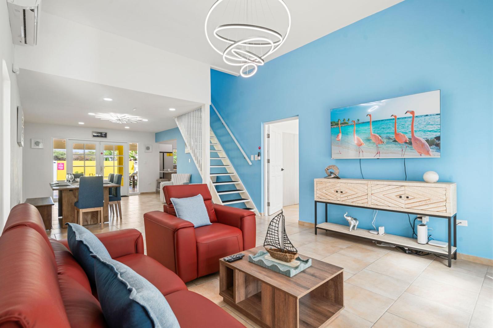 Beautifully decorated living room