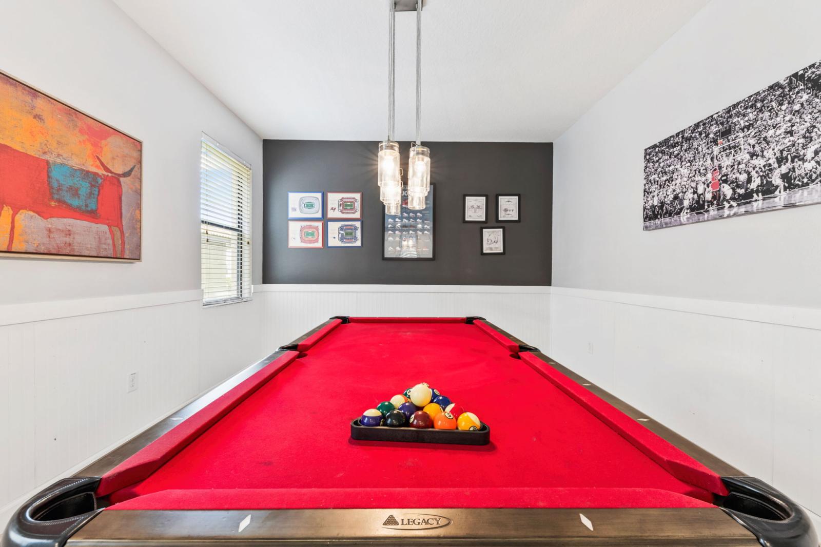 Private room with pool table