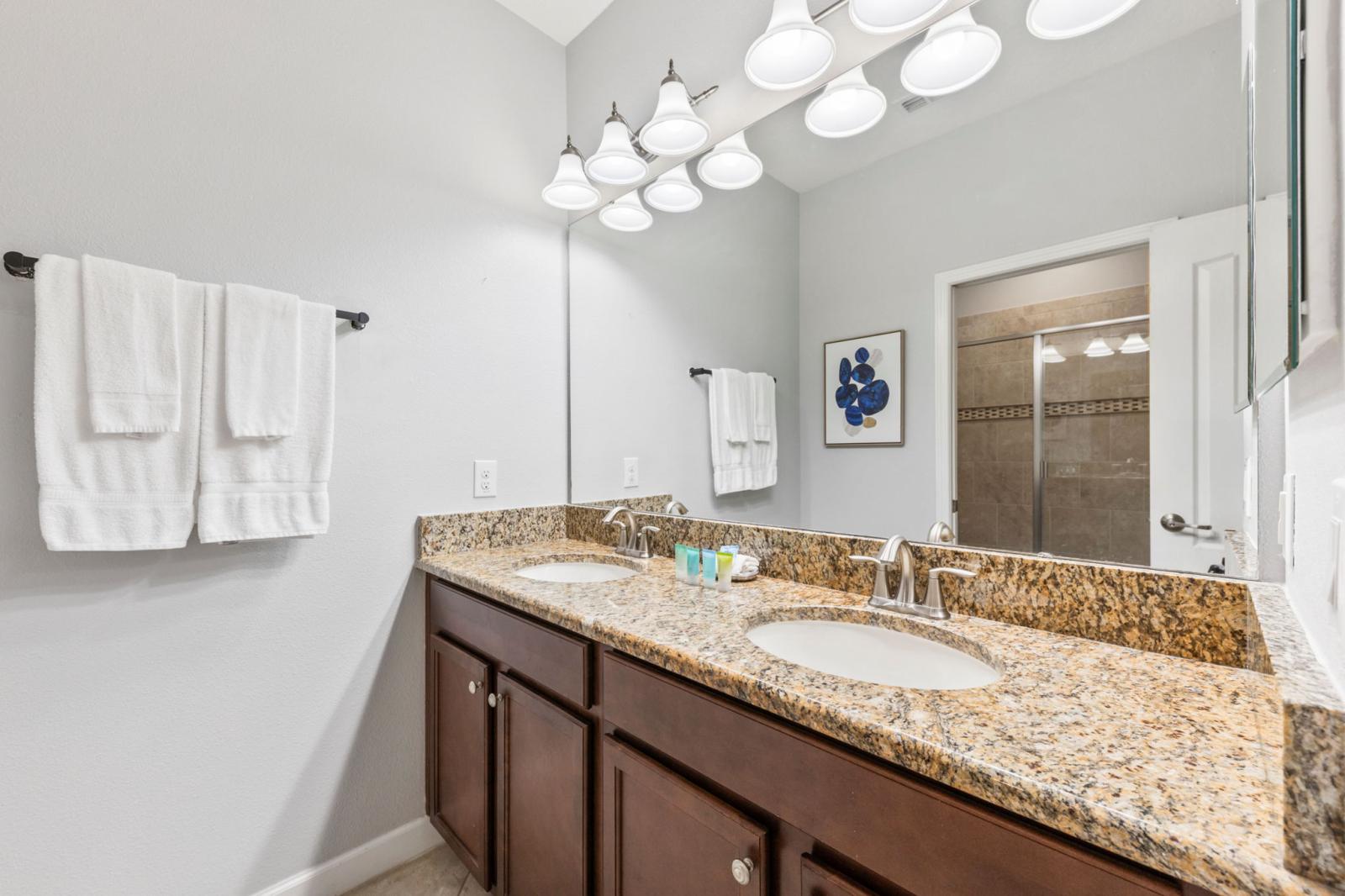 Bathroom 1 with a walk in shower