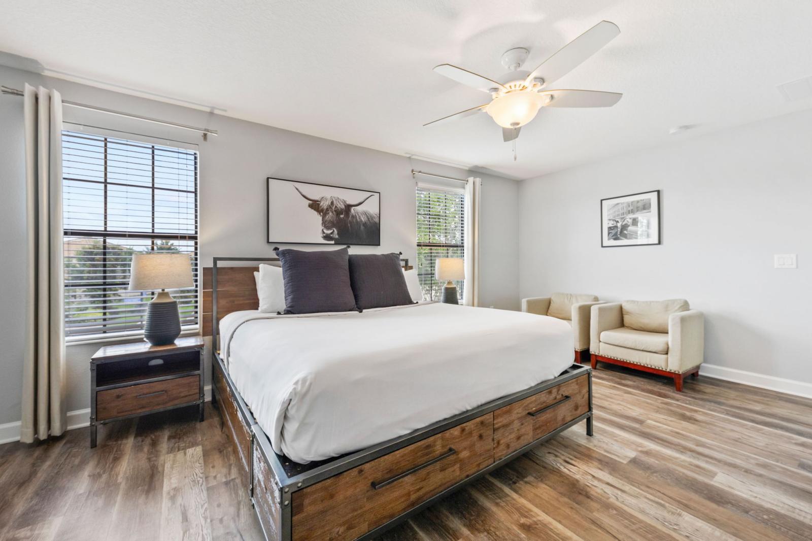 Bedroom 6 with a king size bed and a private bathroom