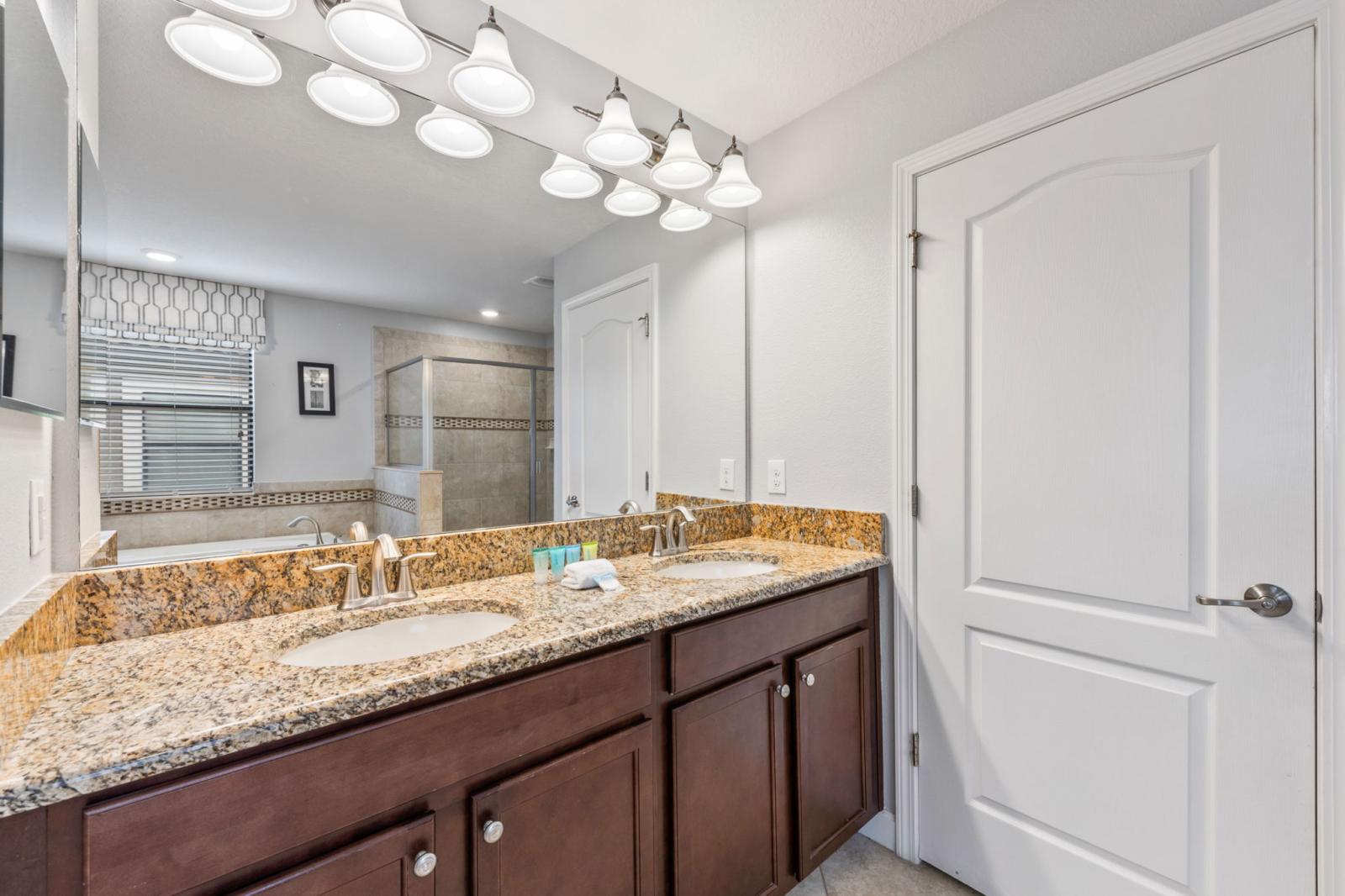 Bathroom 6 with a walk in shower and a bathtub