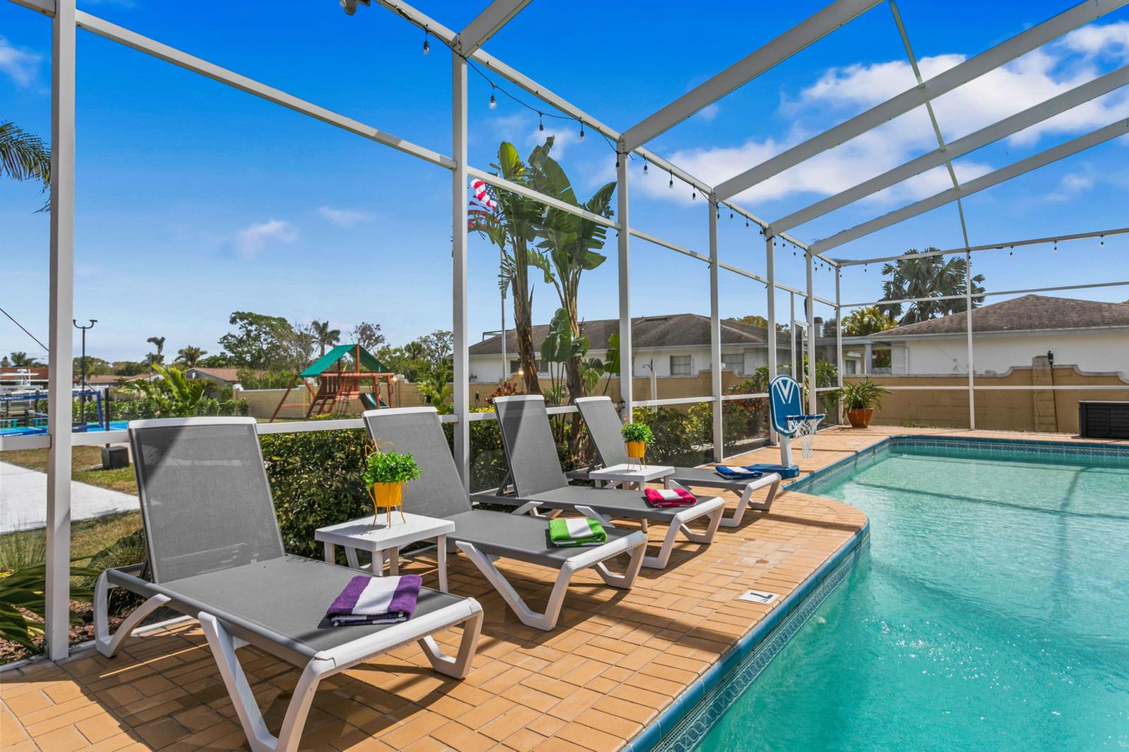 Relax by the pool 