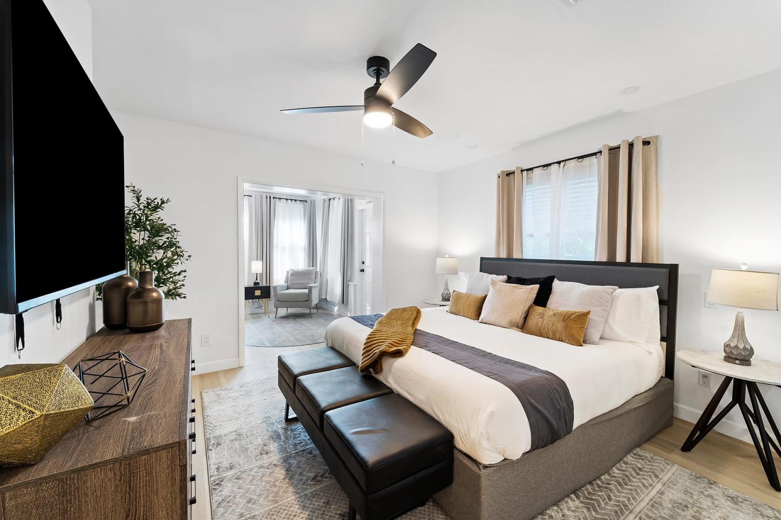 Comfortable mattresses and bedding.