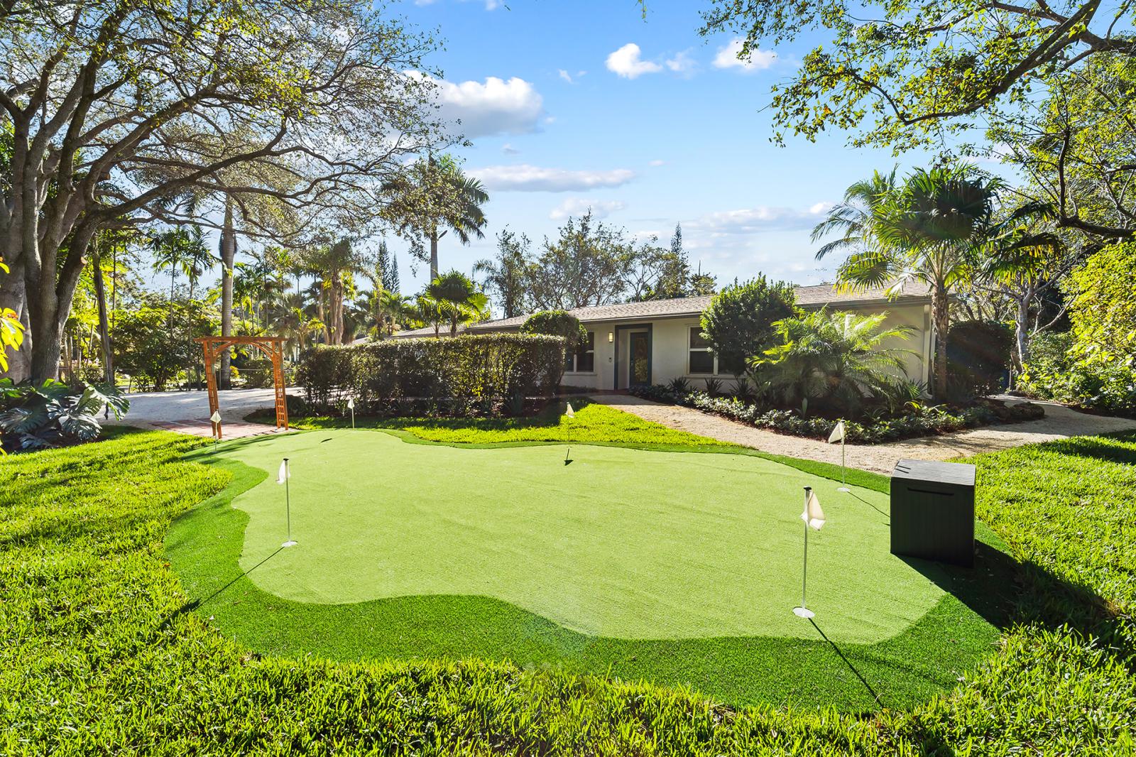 Mini golf course for family fun!