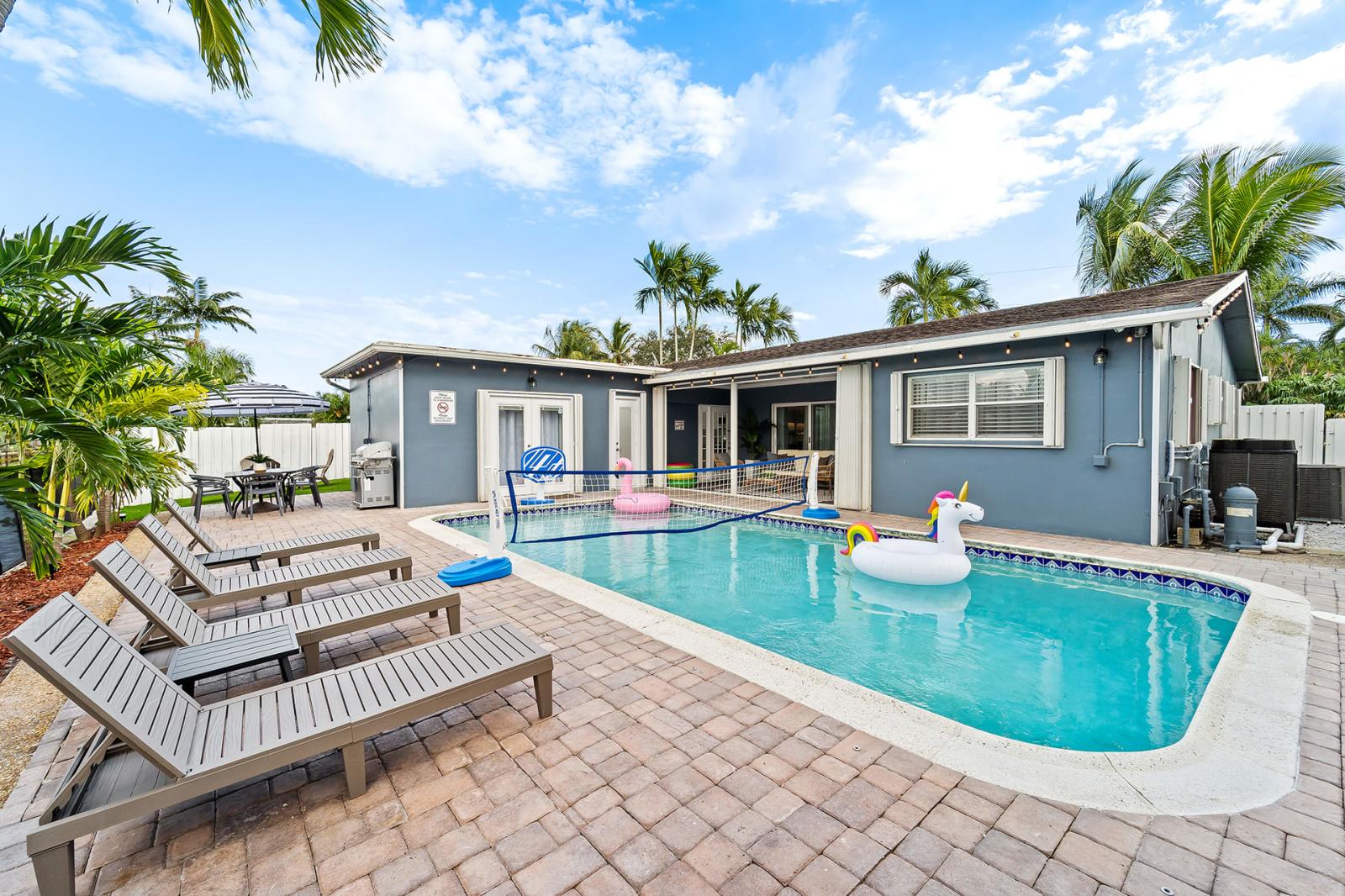 Sit by the pool or play water sports!