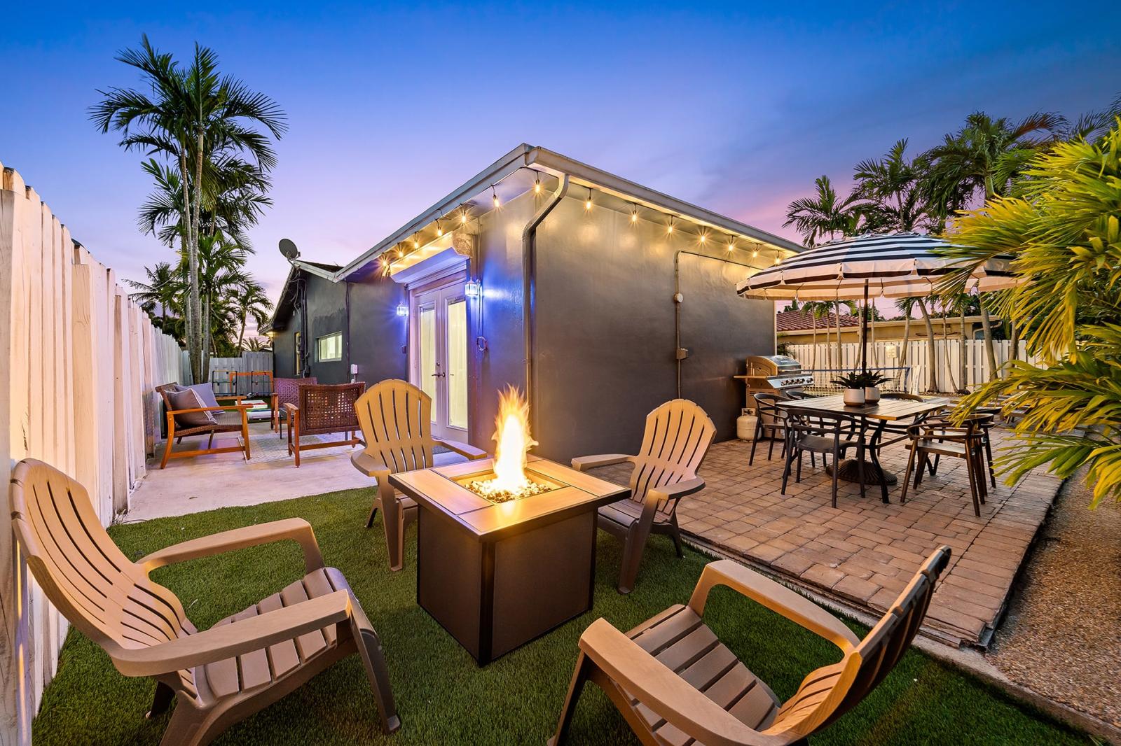 Relax by the firepit at night!